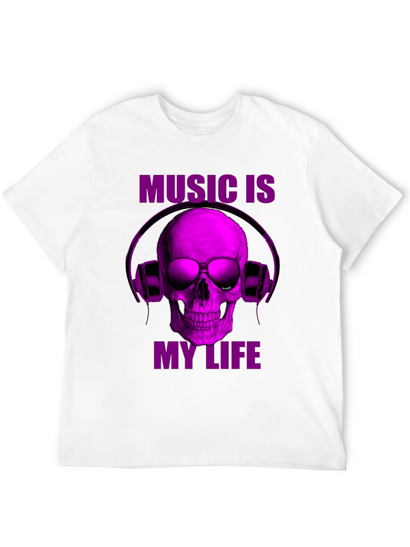 Black Music is My Life Skull Graphic T-Shirt view 12