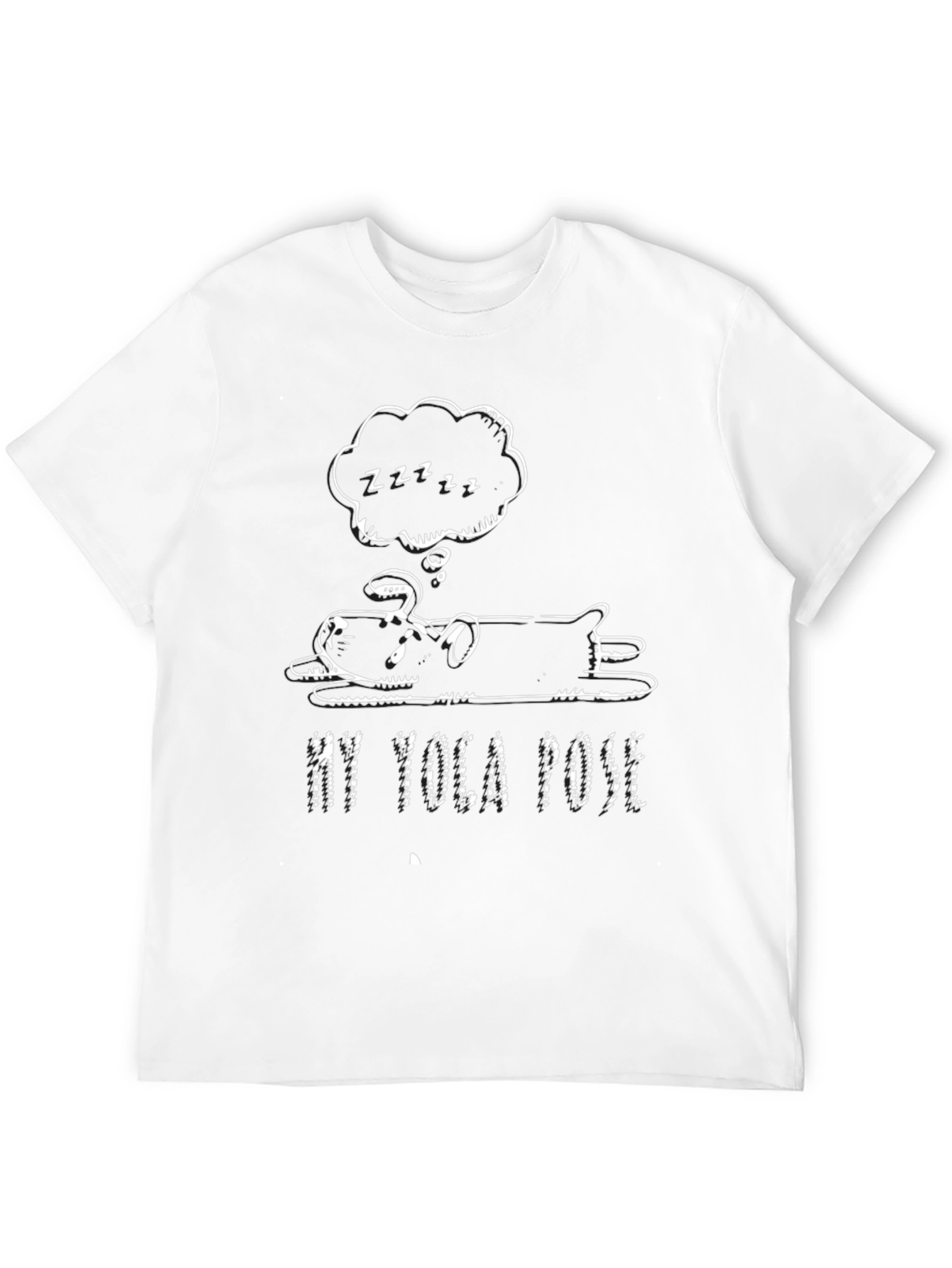 Black My Yoga Pose Black Graphic T-Shirt view 12