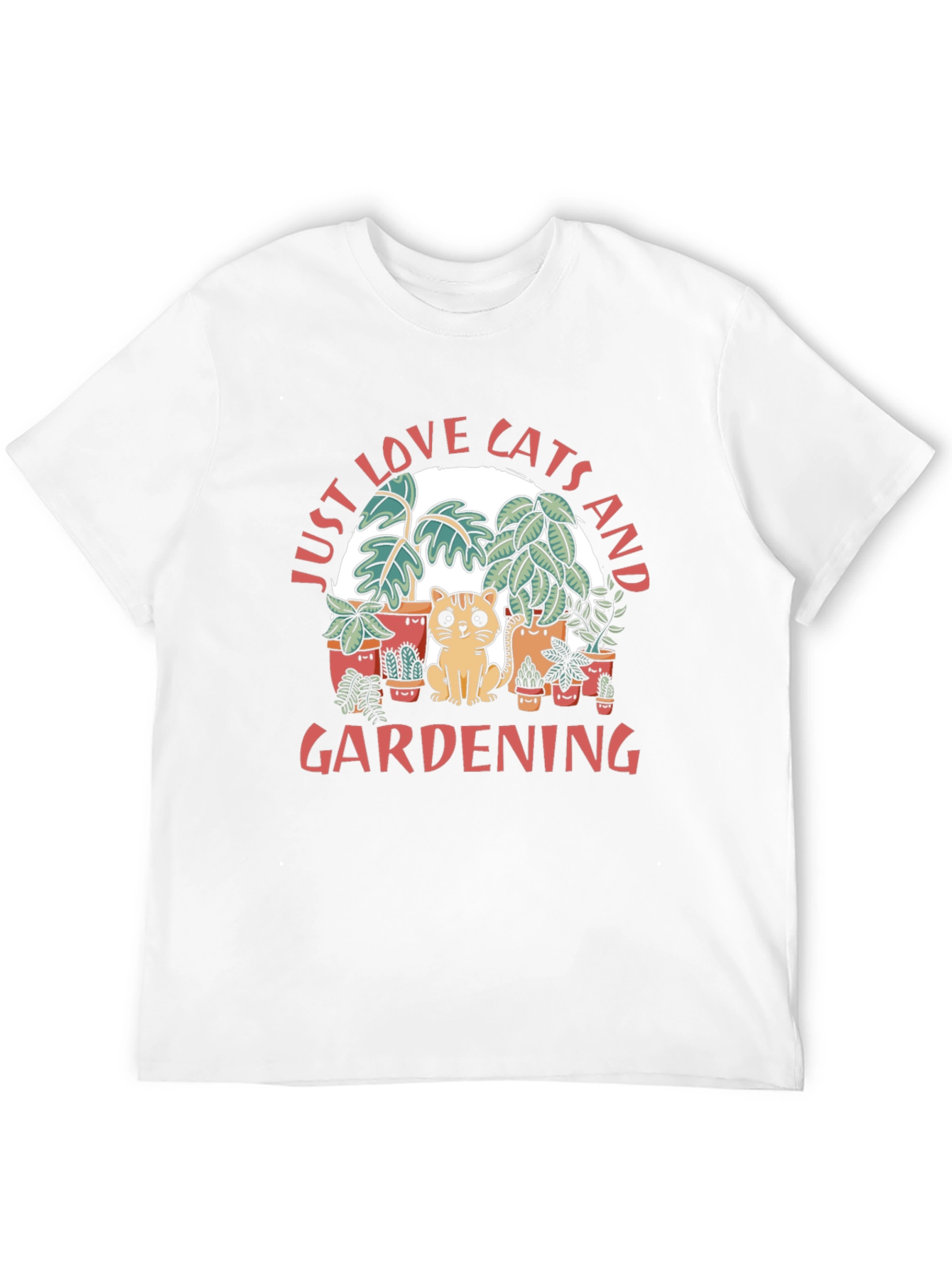 Black Just Love Cats and Gardening Graphic T-Shirt view 12