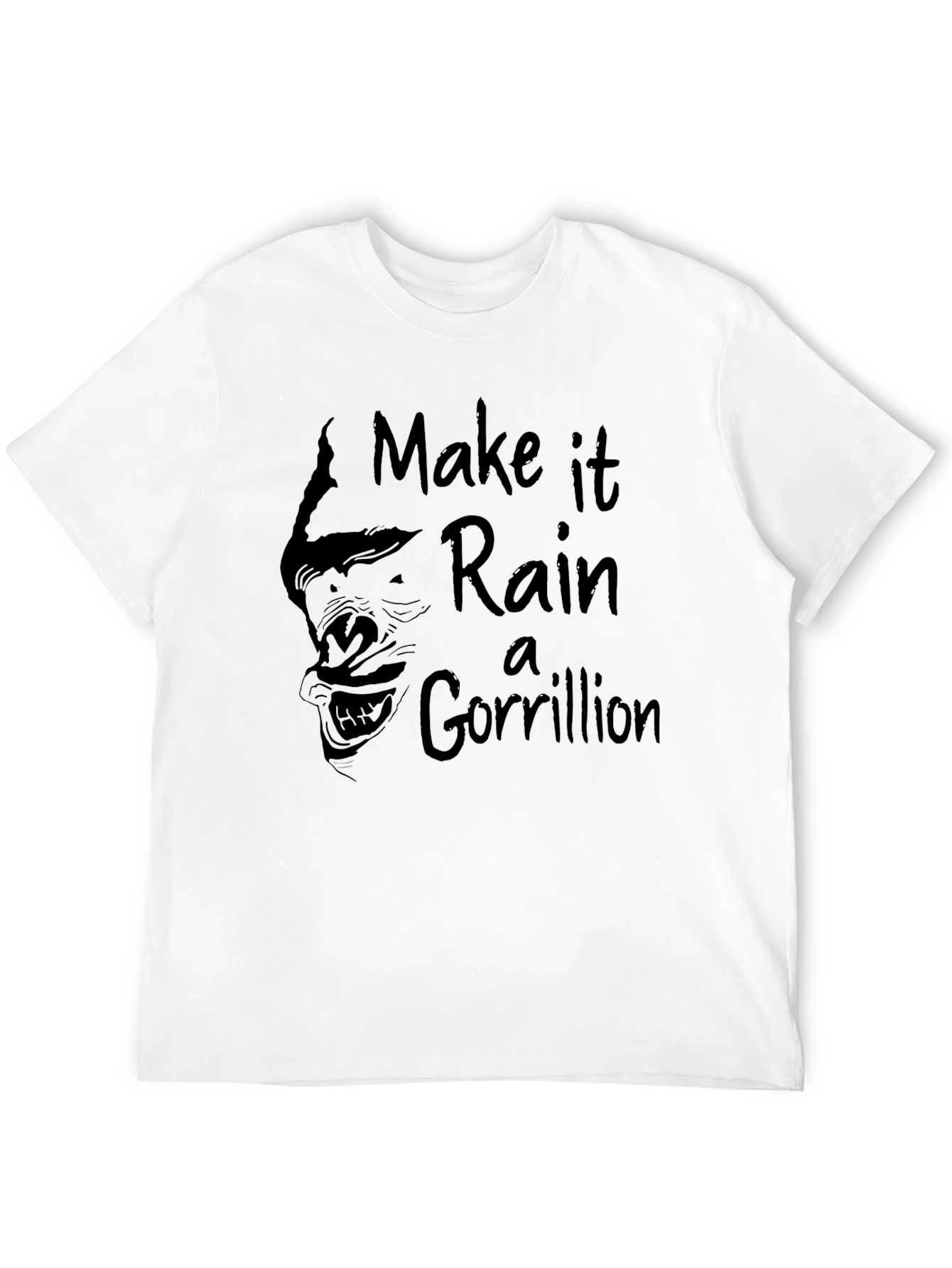 Black Make It Rain a Gorillion Black Graphic Tee view 12