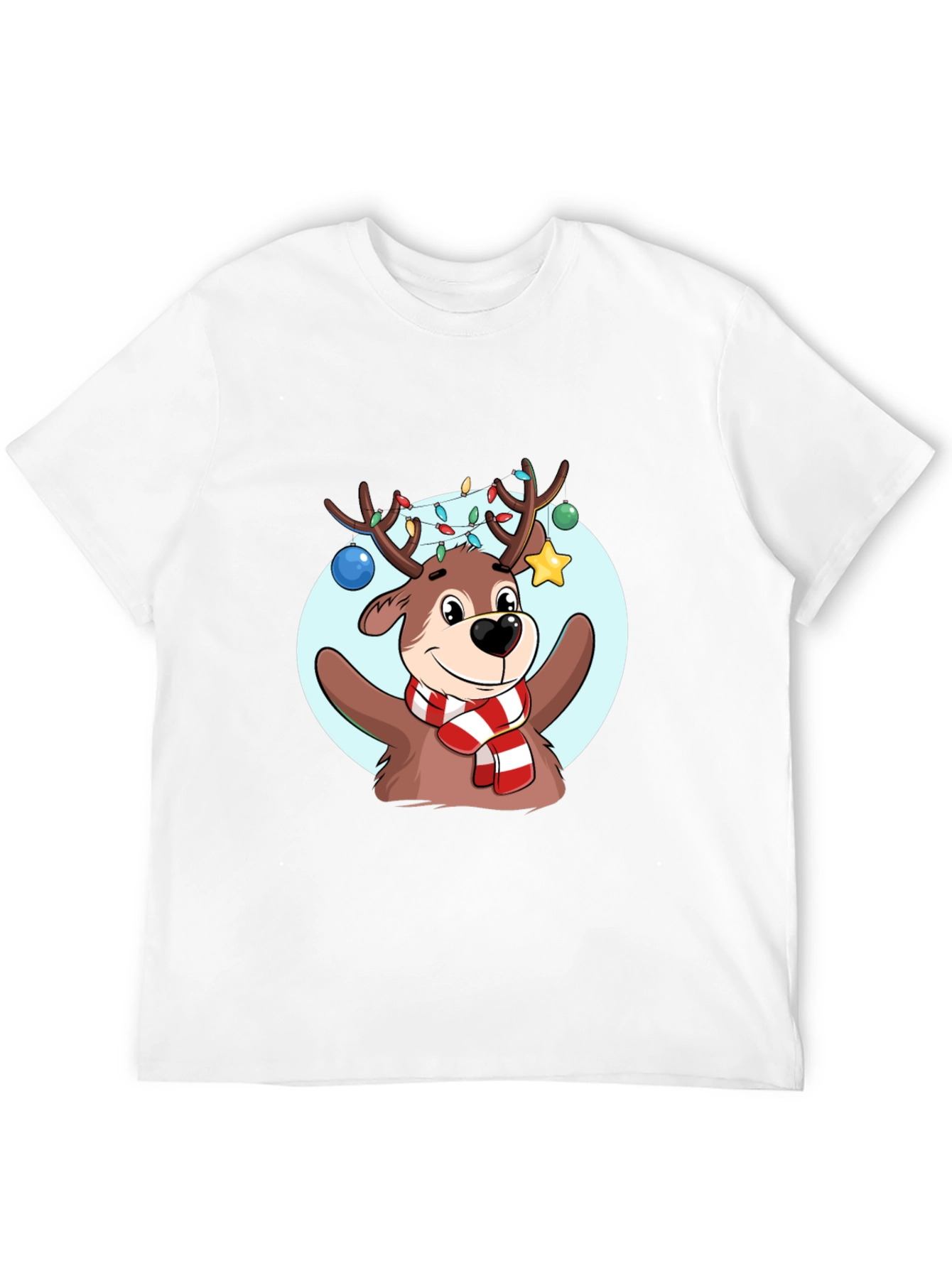 Black Festive Reindeer Graphic Tee - Holiday Cheer view 12