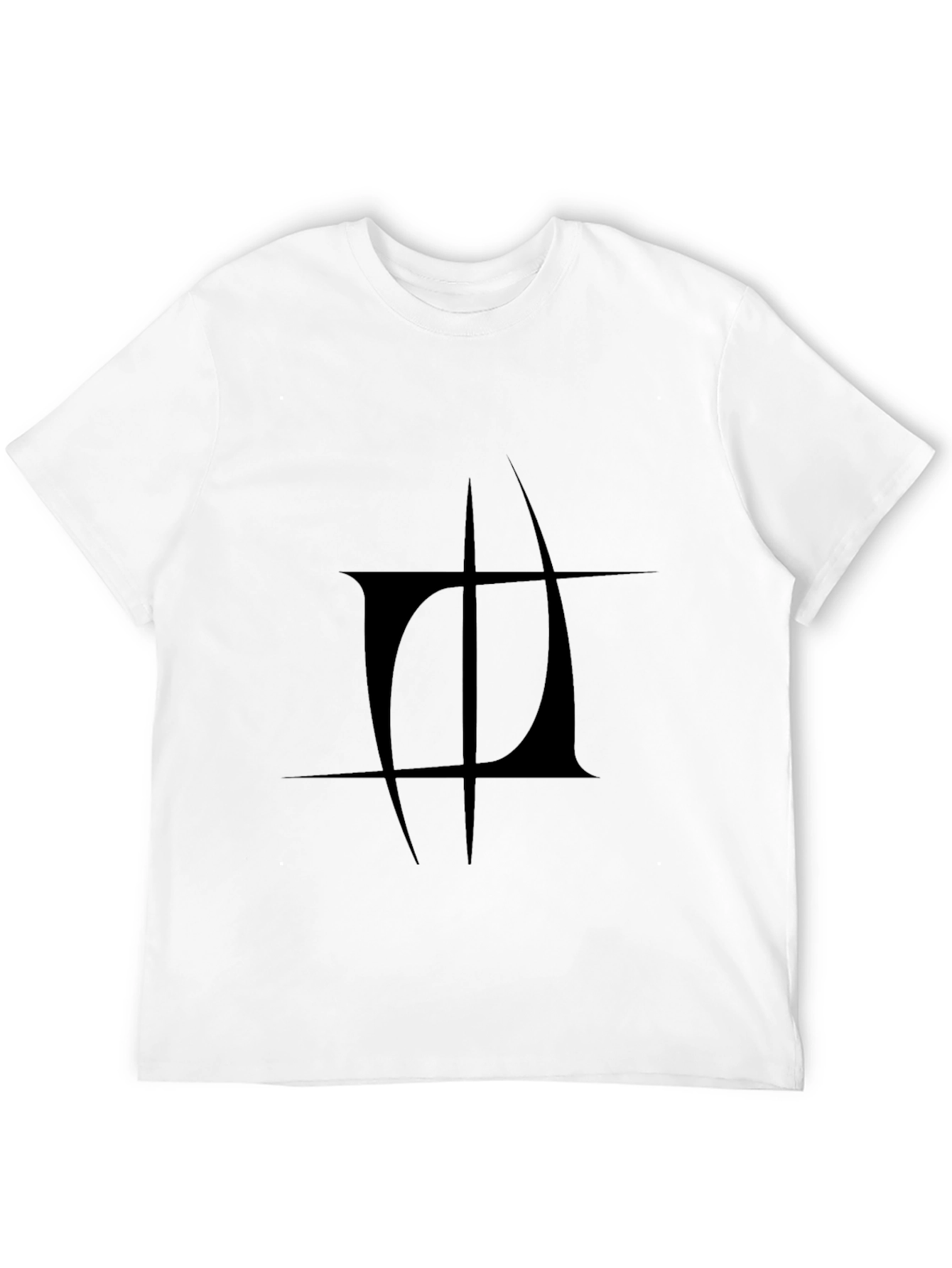 Black Abstract Graphic Black T-Shirt view 12