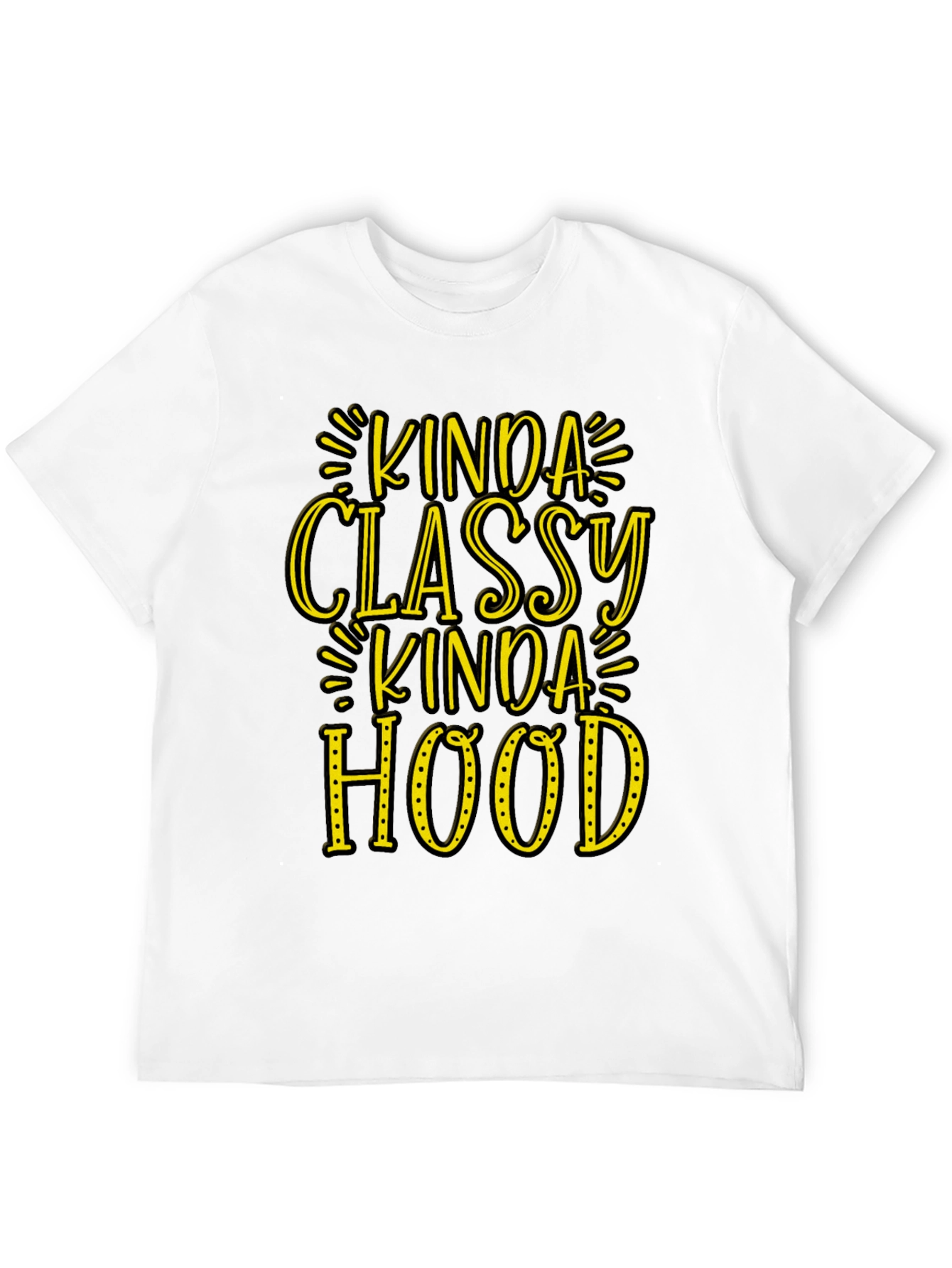 Black Kinda Classy Kinda Hood Graphic T-Shirt view 12