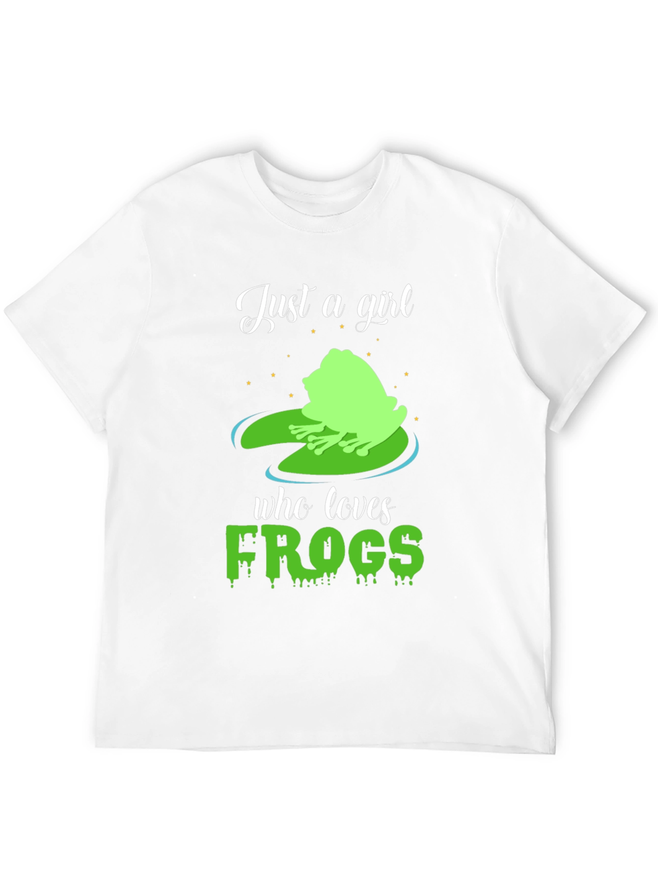 Black Just A Girl Who Loves Frogs T-Shirt view 12