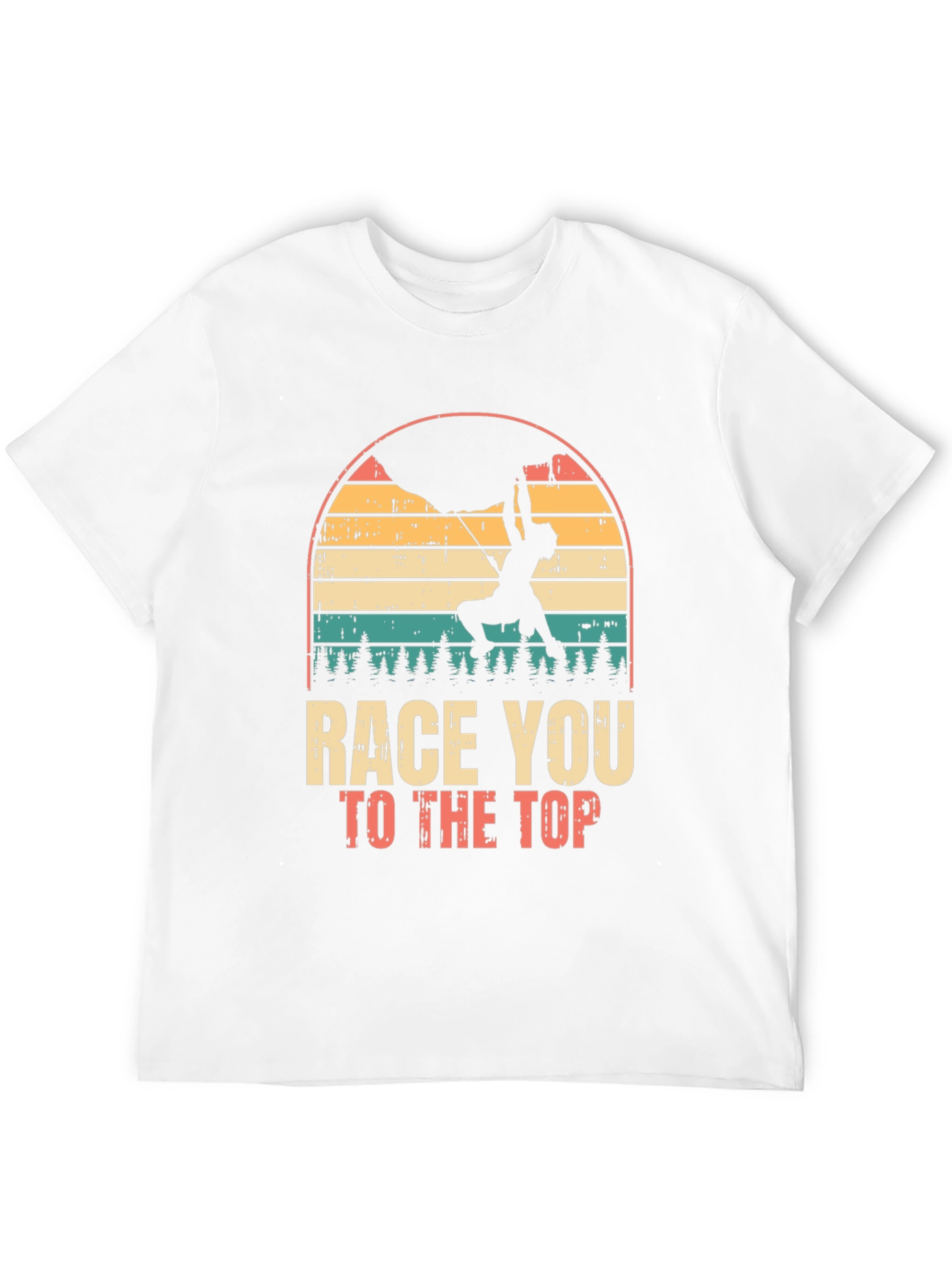 Black Race You To The Top Climbing T-Shirt view 12