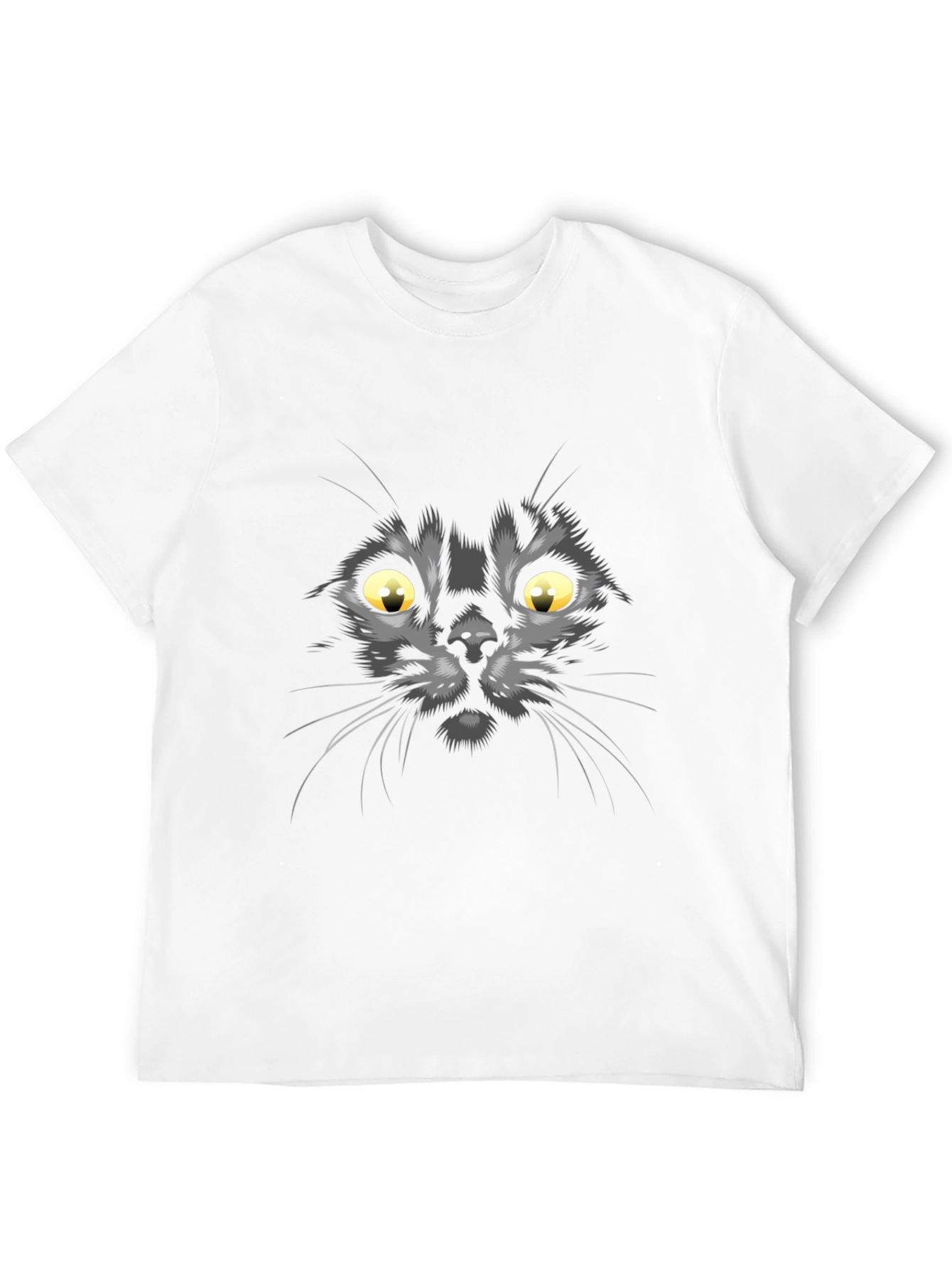 Black Black Cat Face Graphic T-Shirt view 12
