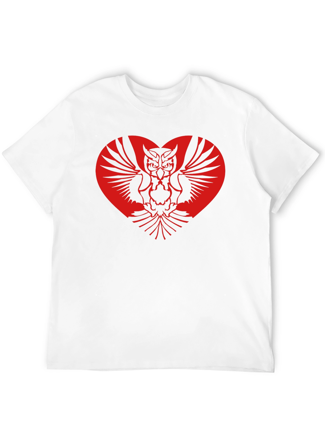 Black Owl Heart Graphic T-Shirt - Black view 12