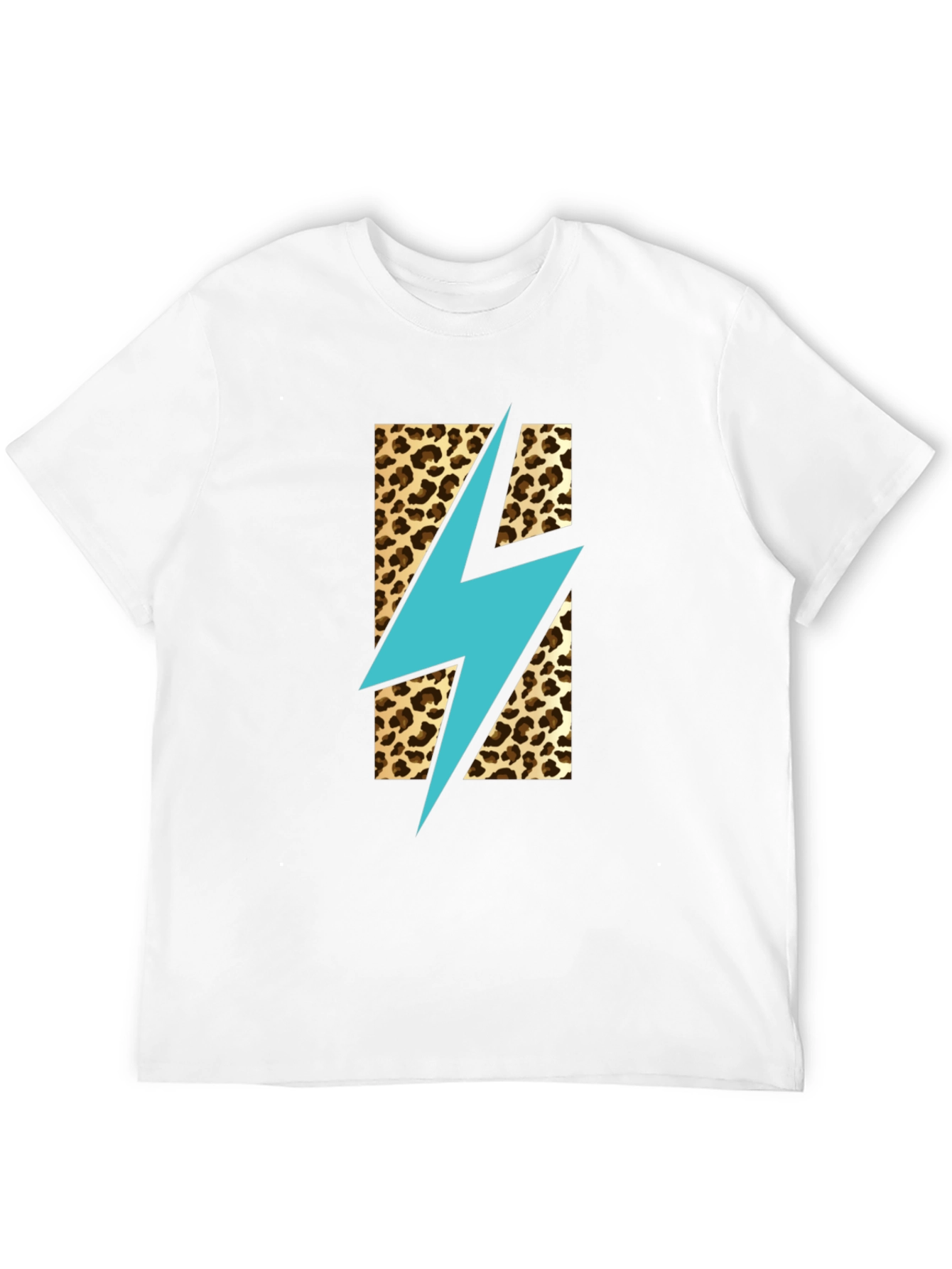 Black Leopard Lightning Bolt T-Shirt - Stylish Graphic Tee view 12