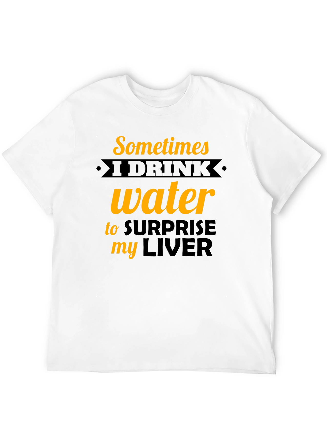 Black Funny "Surprise my Liver" Graphic Tee view 12