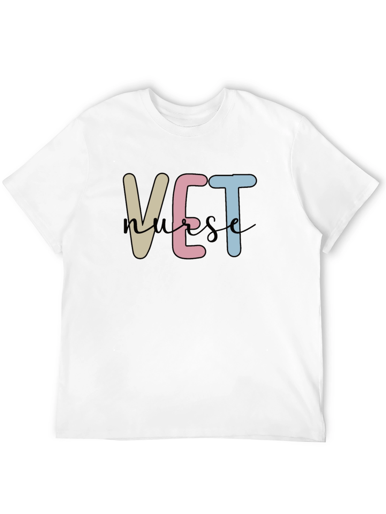 Black Vet Nurse T-Shirt - Unisex Black Tee view 12