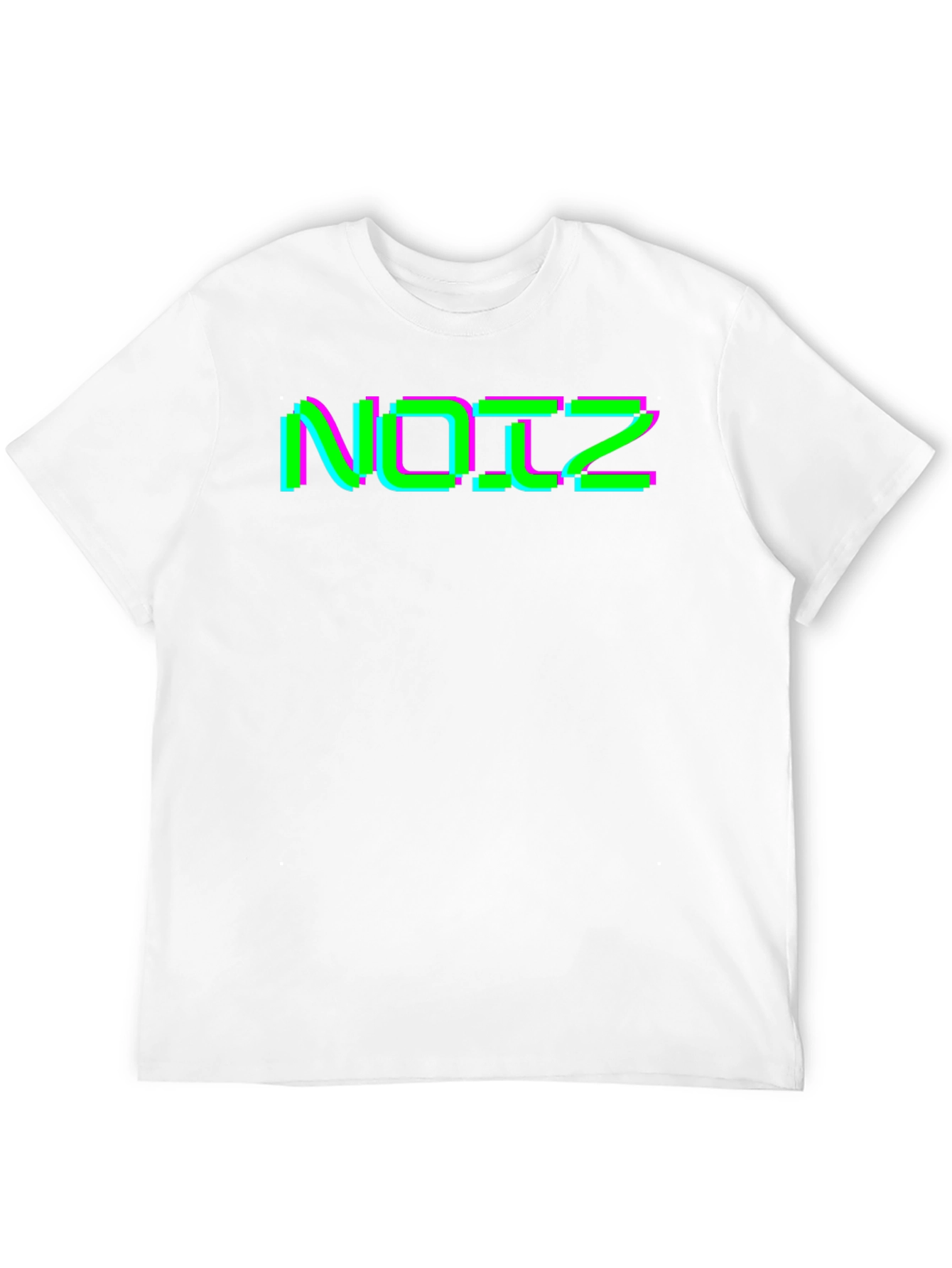 Black Retro Glitch Noiz Black T-Shirt view 12
