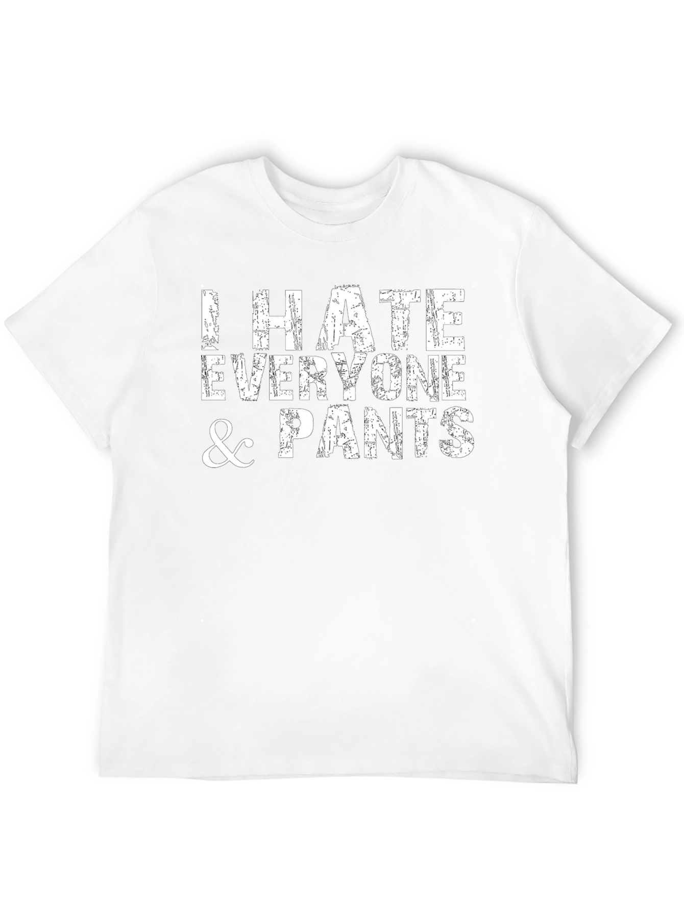 Black I Hate Everyone & Pants T-Shirt view 12