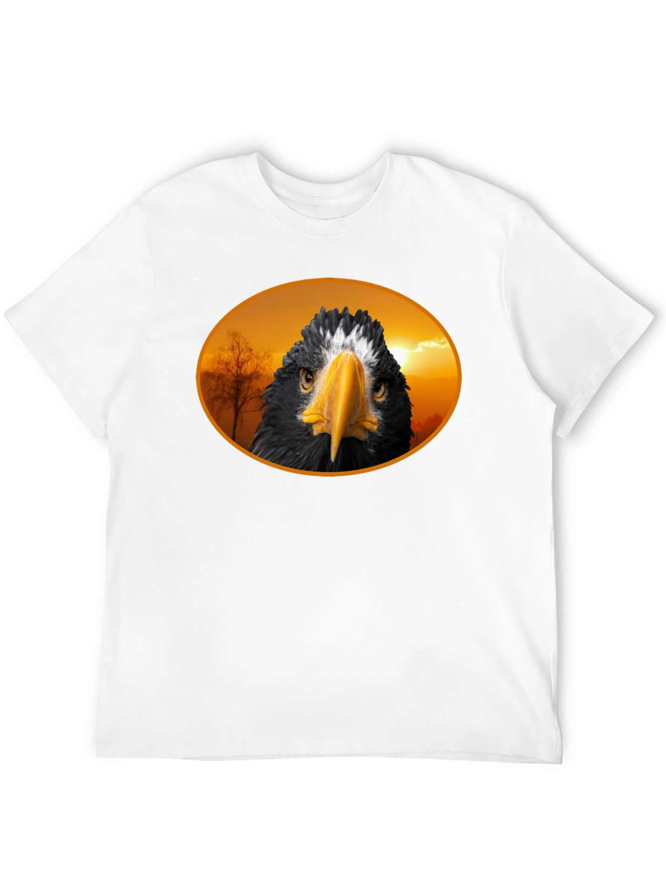 Black Eagle Graphic Tee - Men's Black Cotton T-Shirt view 12