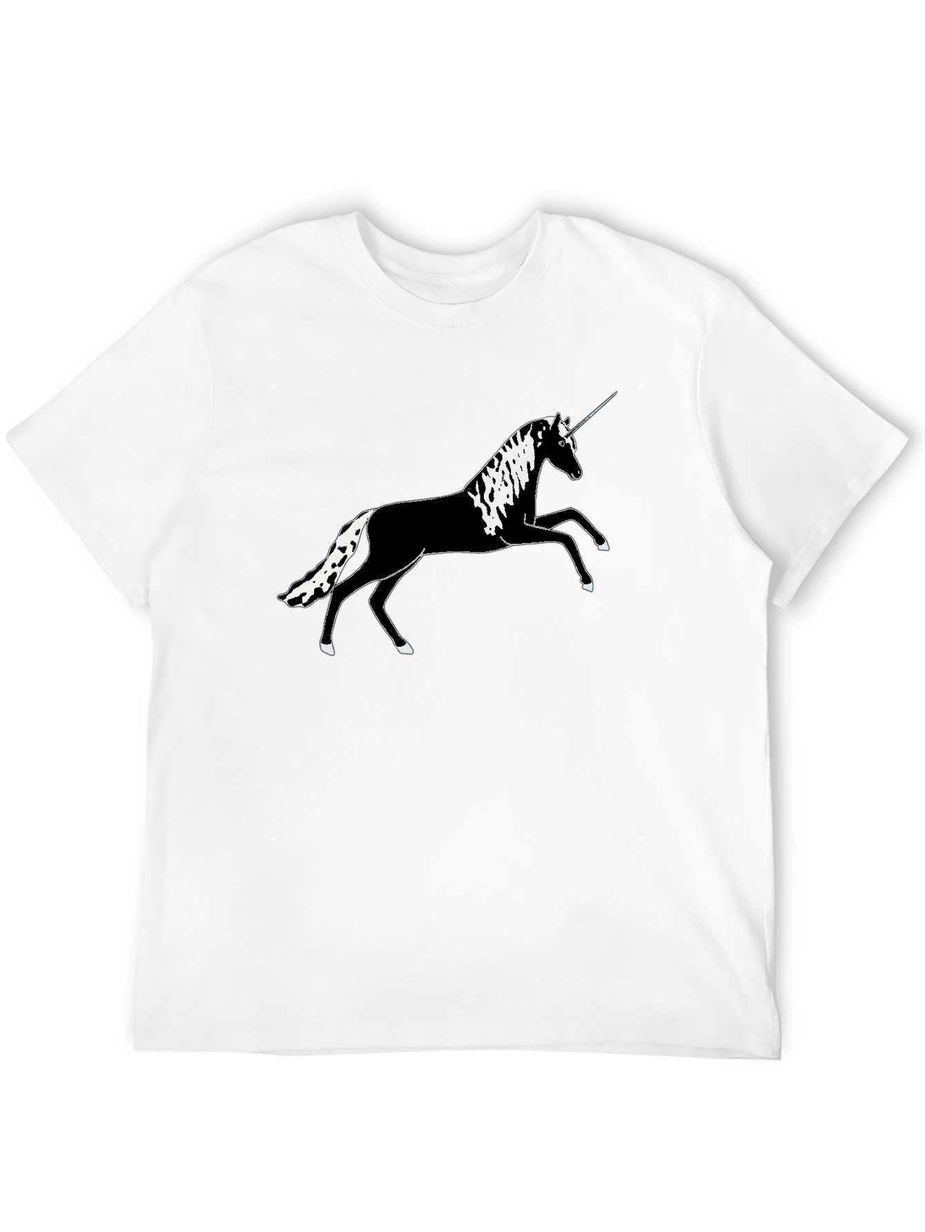 Black Unicorn Graphic Tee - Stylish Black Cotton T-Shirt view 12