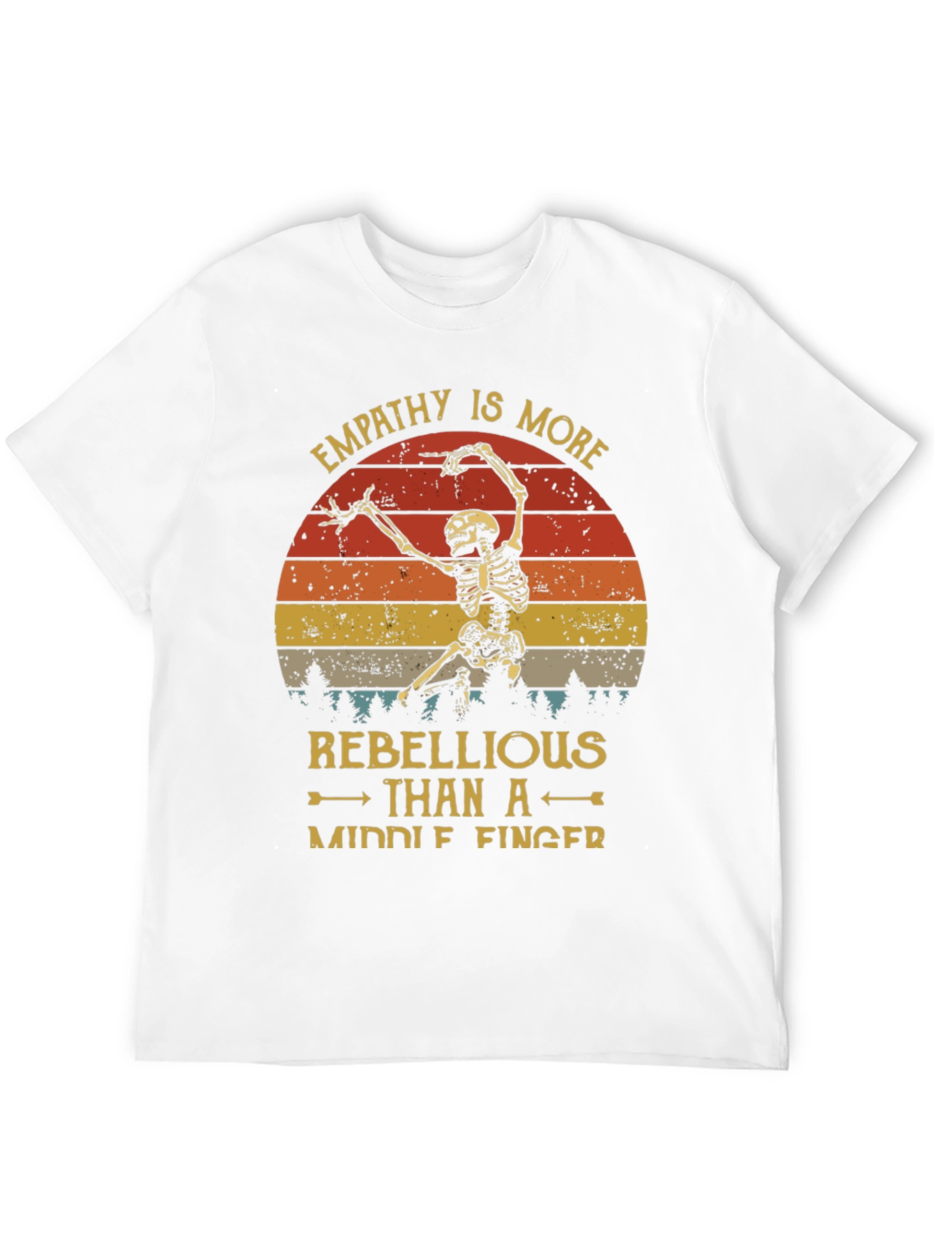 Black Empathy Skeleton Graphic T-Shirt - Rebellious Tee view 12