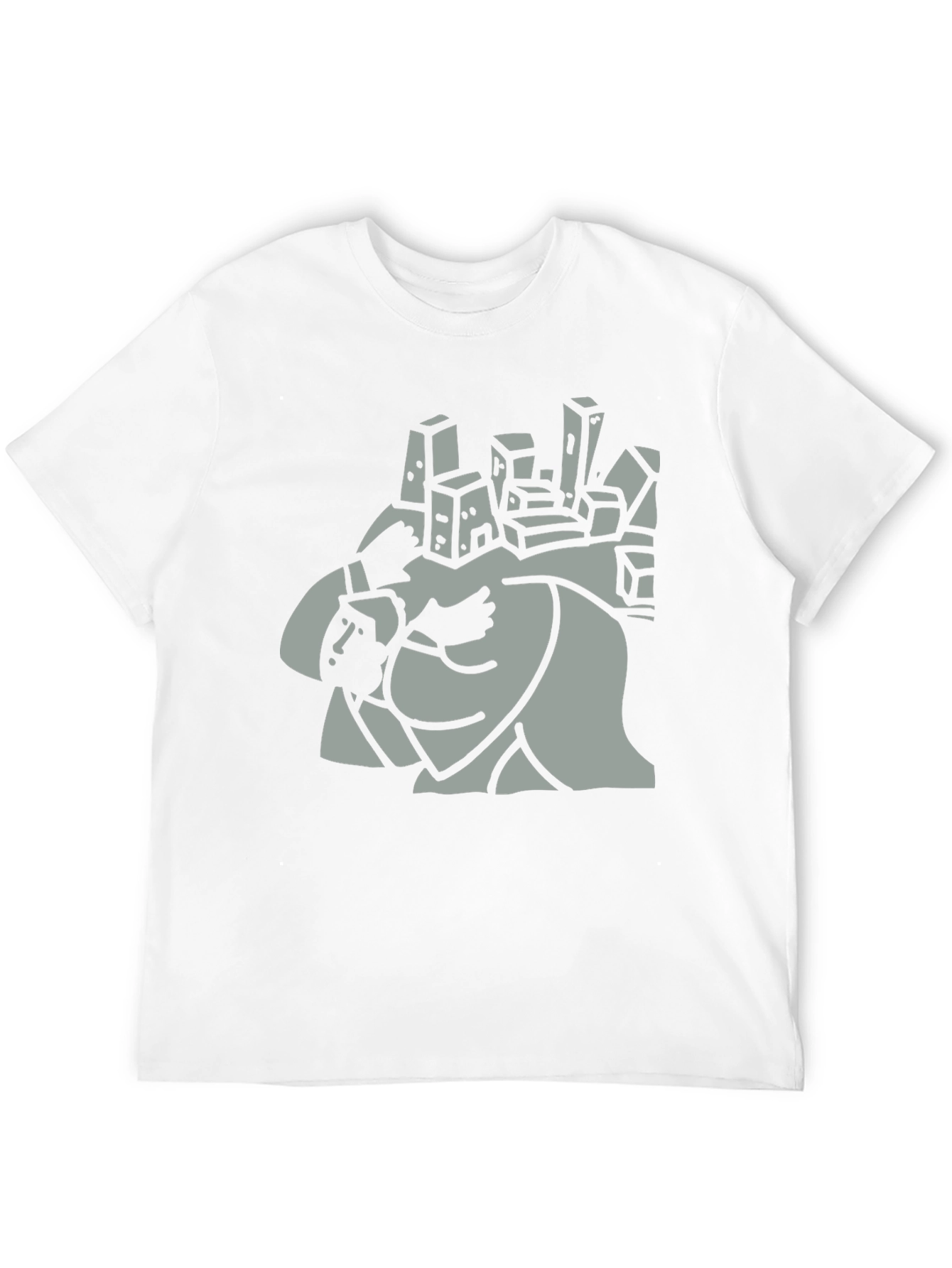 Black Abstract Cityscape Graphic Tee - Men's Black T-Shirt view 12