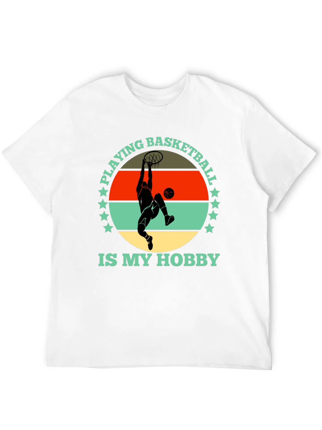 Black Basketball Hobby Graphic Tee - Stylish Cotton T-Shirt view 12