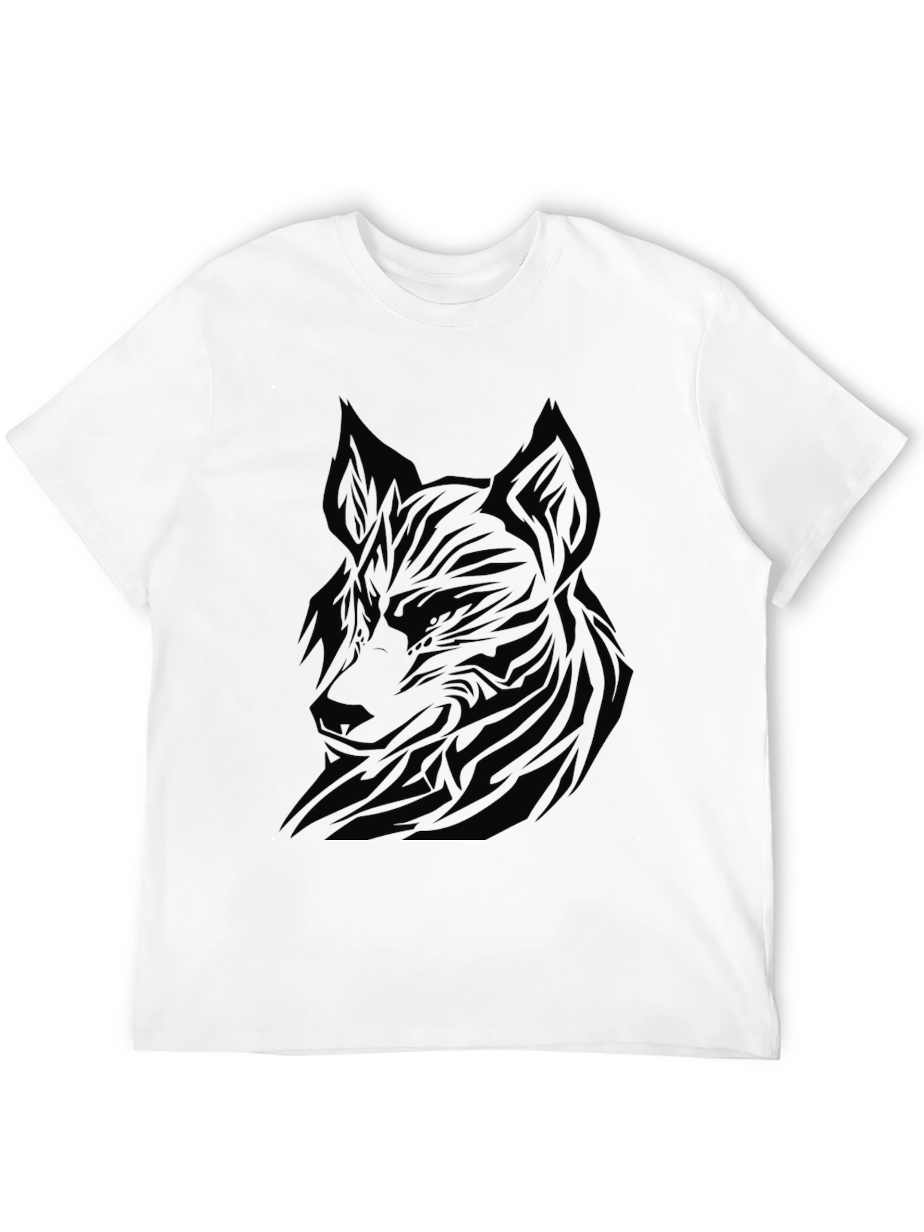 Black Black Wolf Graphic Tee - Men's Modern Fit view 12
