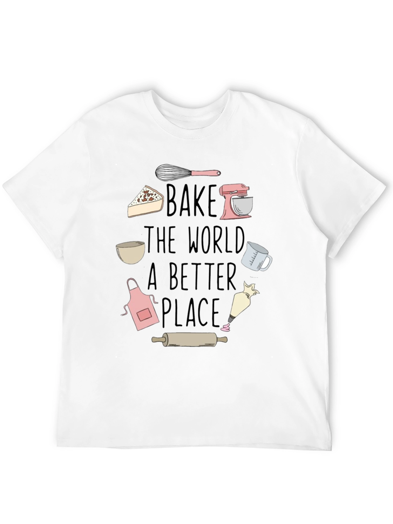 Black Bake The World A Better Place Graphic T-Shirt view 12