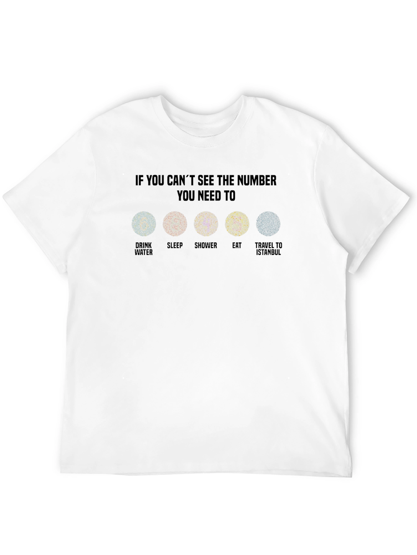 Black Color Blindness Humor T-Shirt view 12