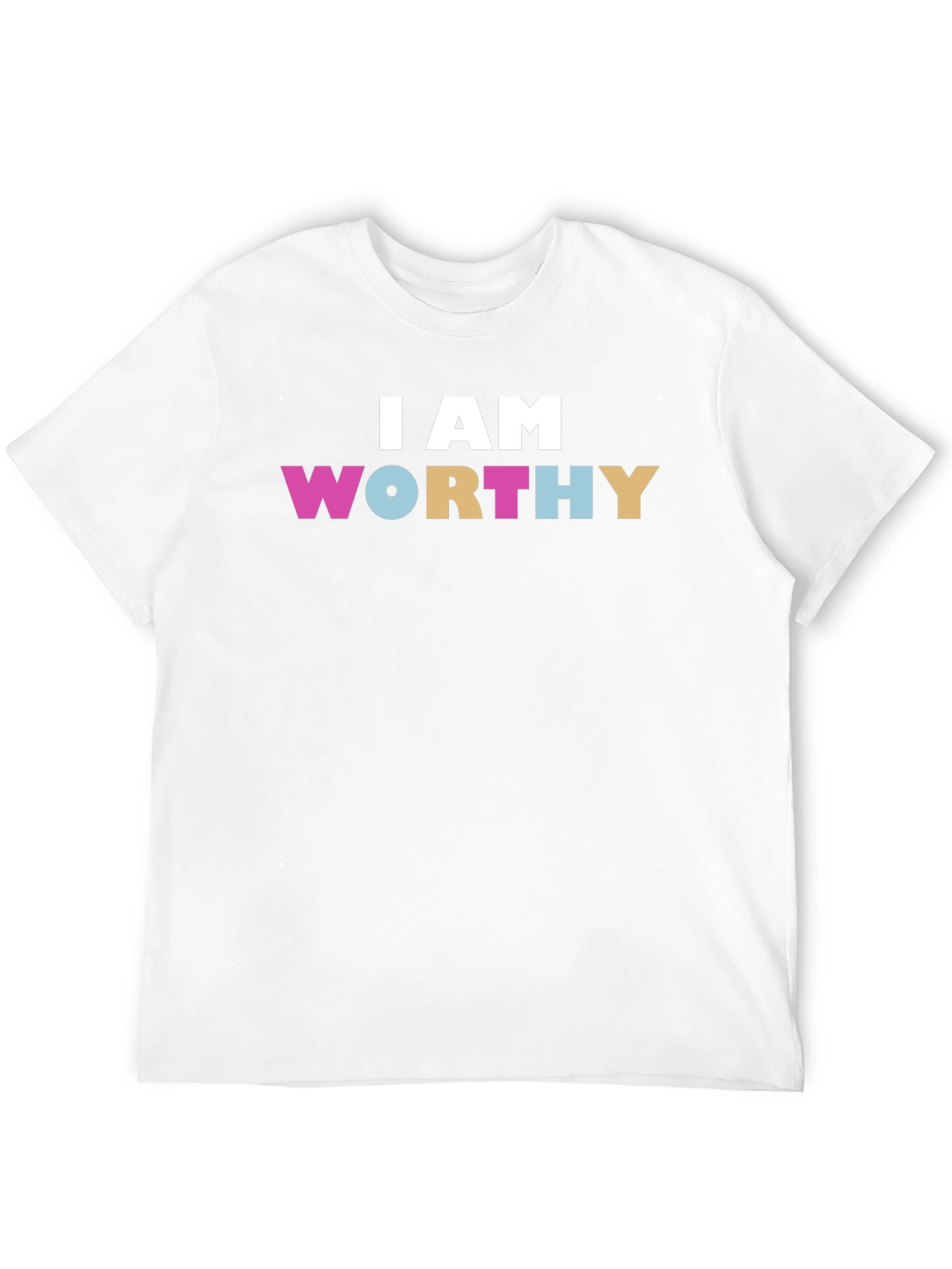 Black I AM WORTHY Graphic T-Shirt - Positive Affirmation Tee view 12