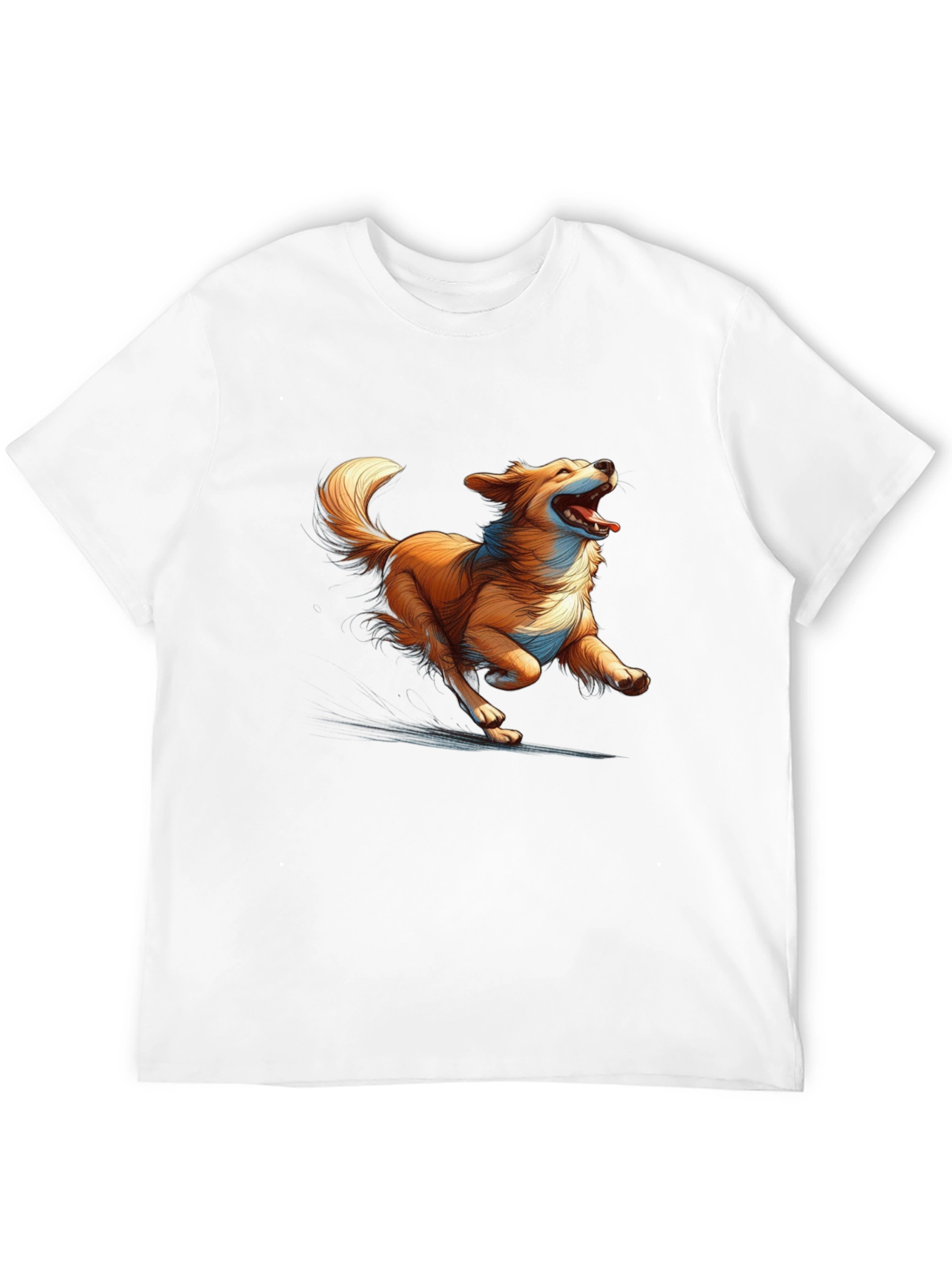 Black Happy Dog Graphic Tee - Black Cotton Blend Comfort view 12