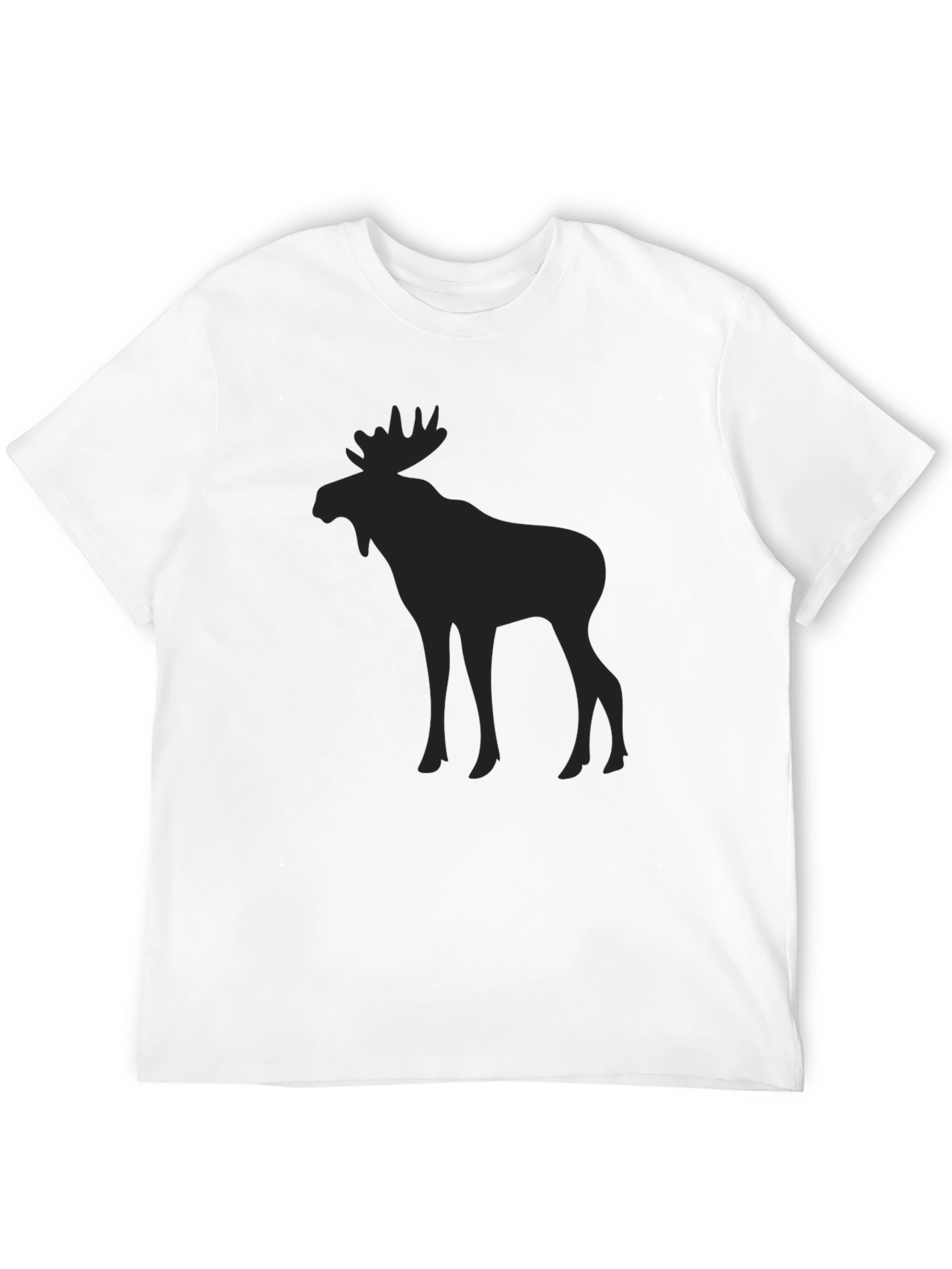 Black Moose Silhouette T-Shirt - Black view 12