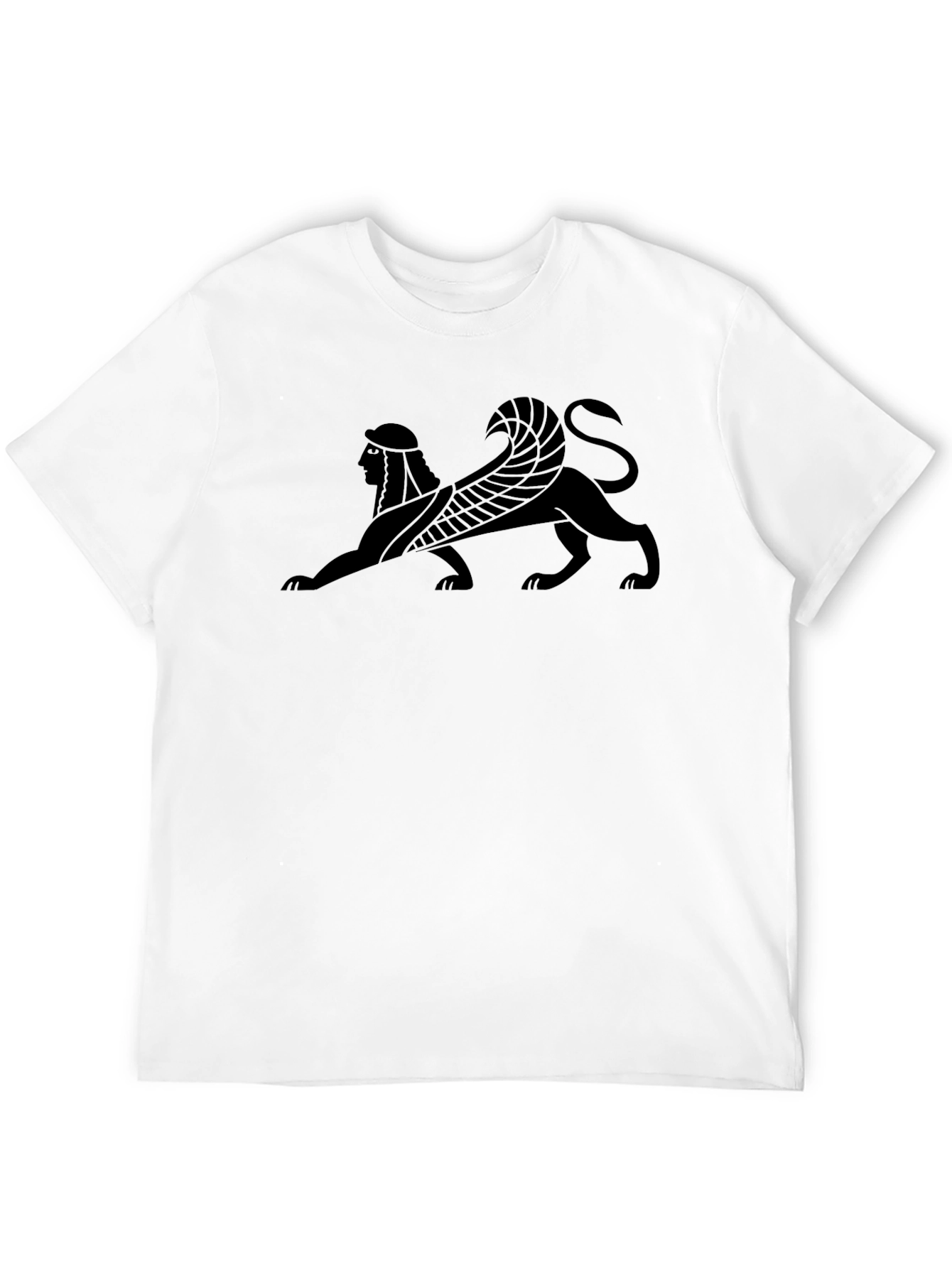 Black Sphinx Graphic Tee - Black Cotton T-Shirt view 12