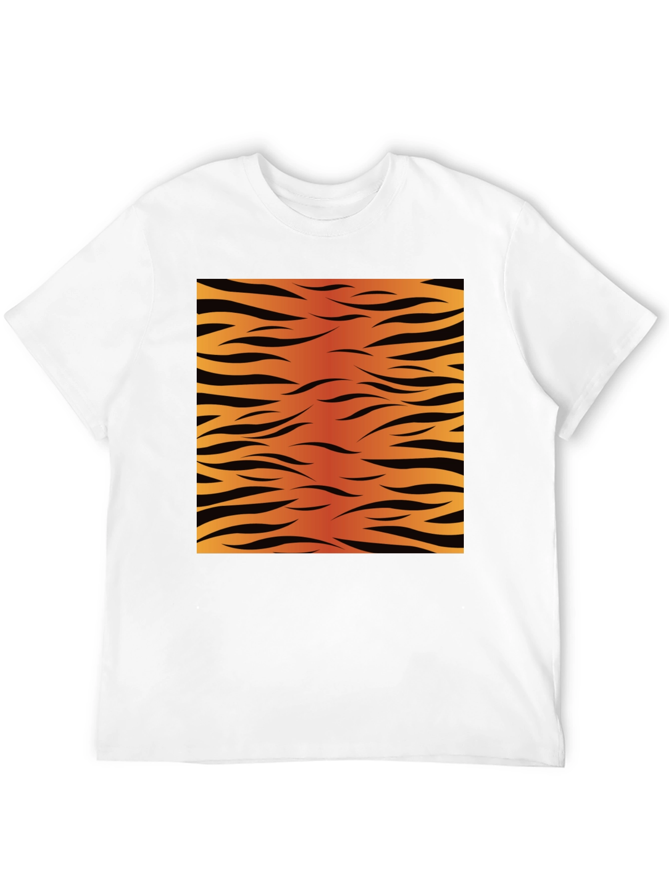 Black Tiger Stripe Graphic Tee - Black Cotton Comfort view 12