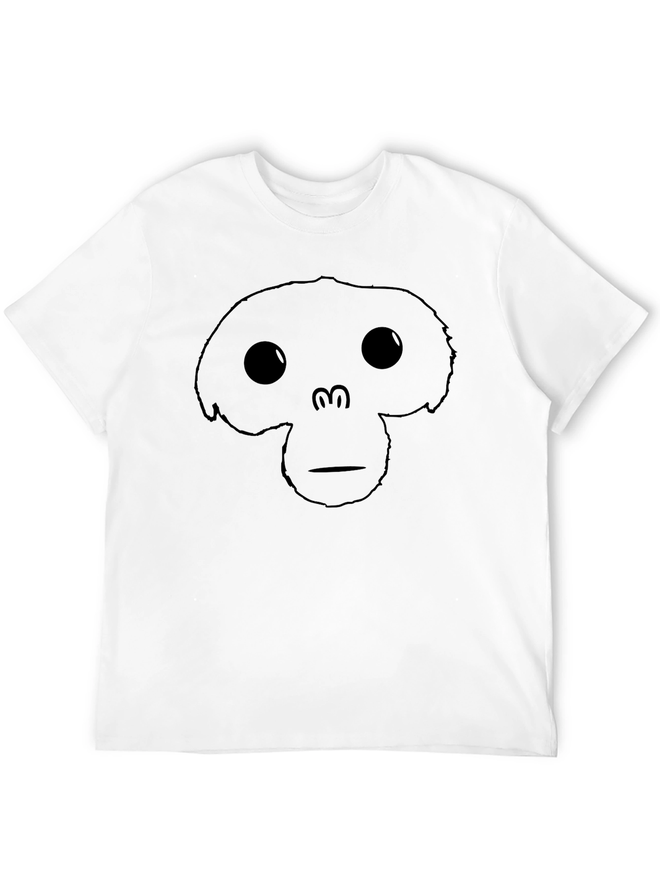 Black Monkey Face Graphic Tee - Black Casual T-Shirt view 12