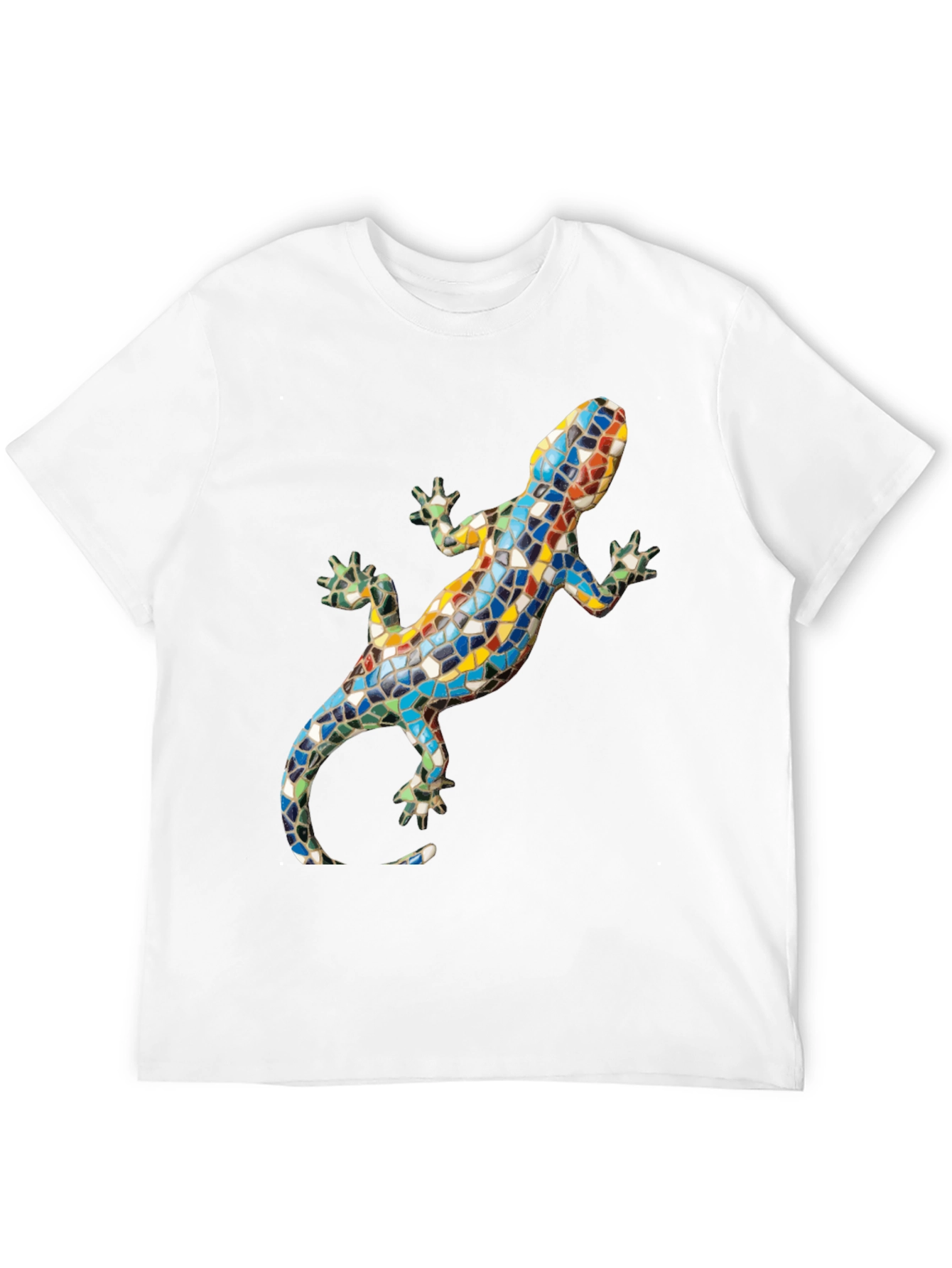 Black Mosaic Lizard Graphic Tee view 12