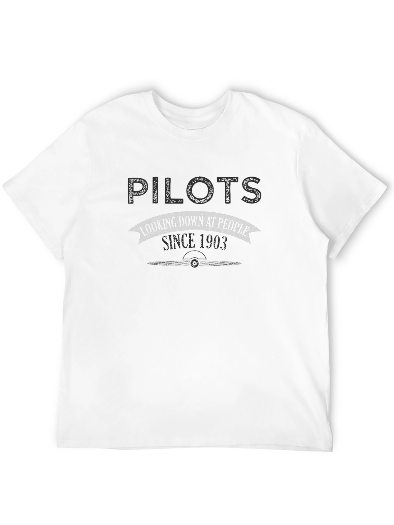 Black Pilot's Looking Down at People Since 1903 Black T-Shirt view 12