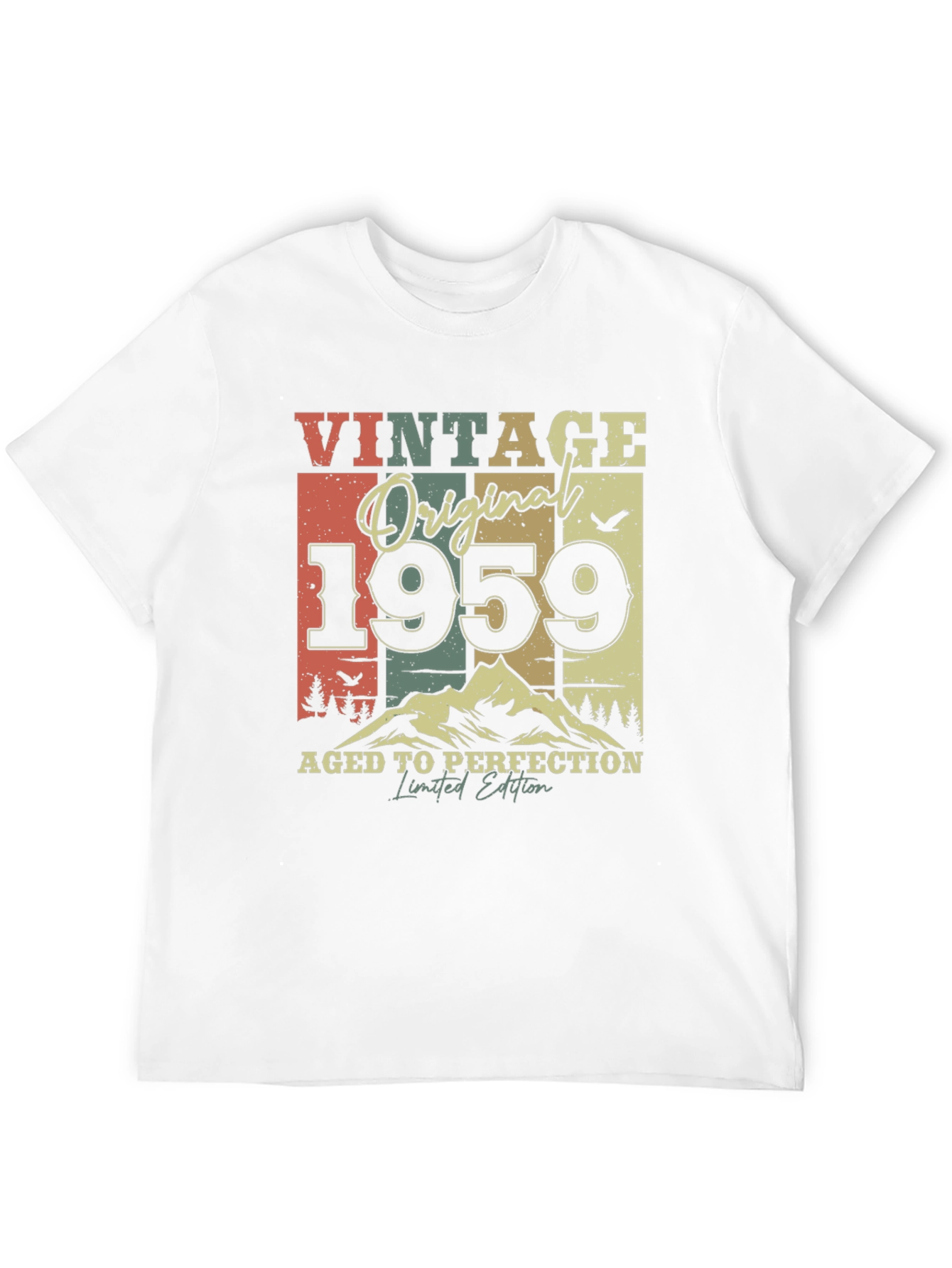 Black Vintage 1959 Aged to Perfection Limited Edition T-Shirt view 12