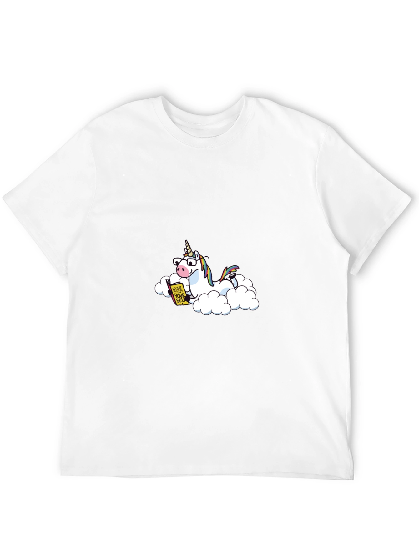 Black Believe in Yourself Unicorn T-Shirt view 12