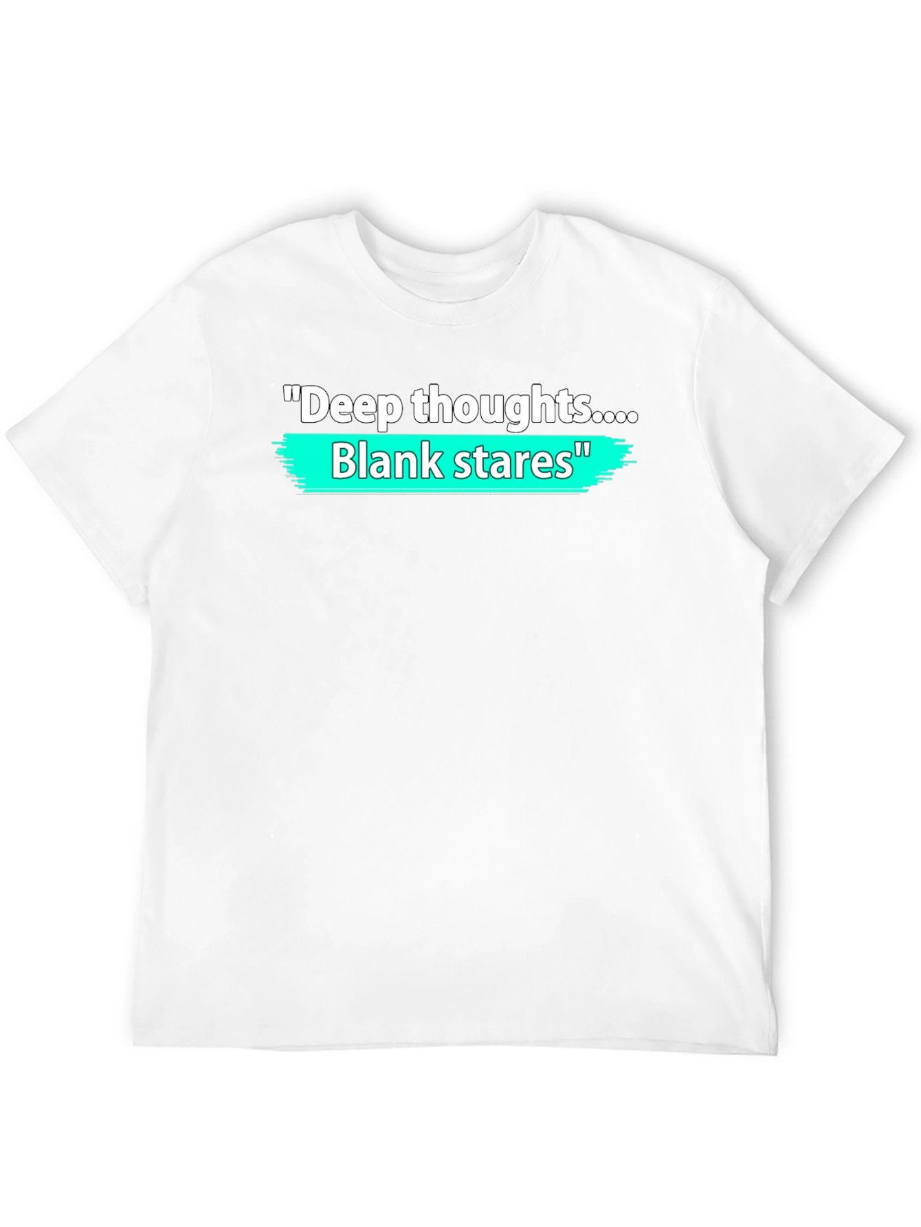 Black Deep Thoughts Blank Stares Graphic T-Shirt view 12