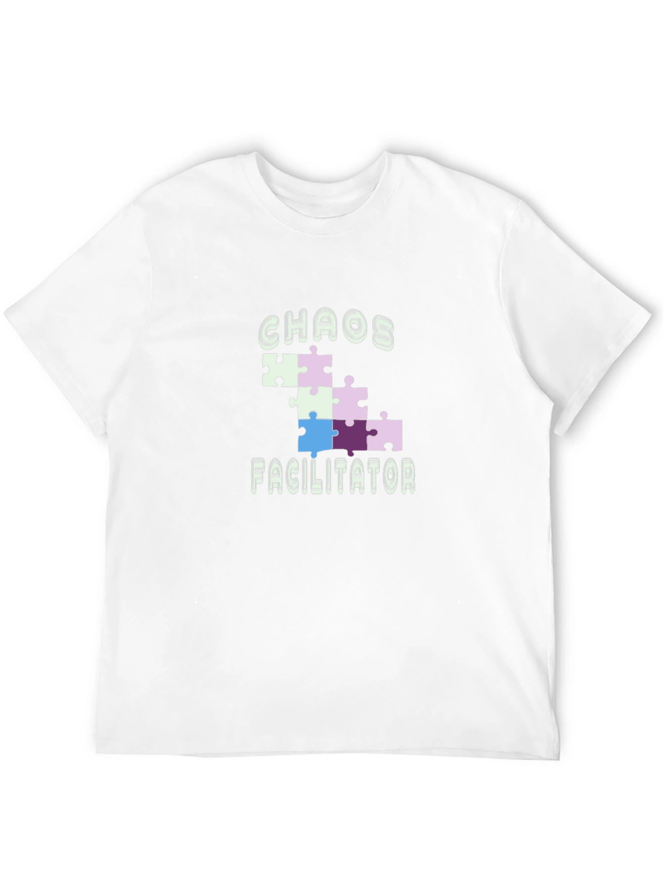 Black Chaos Facilitator Puzzle Piece Tee view 12