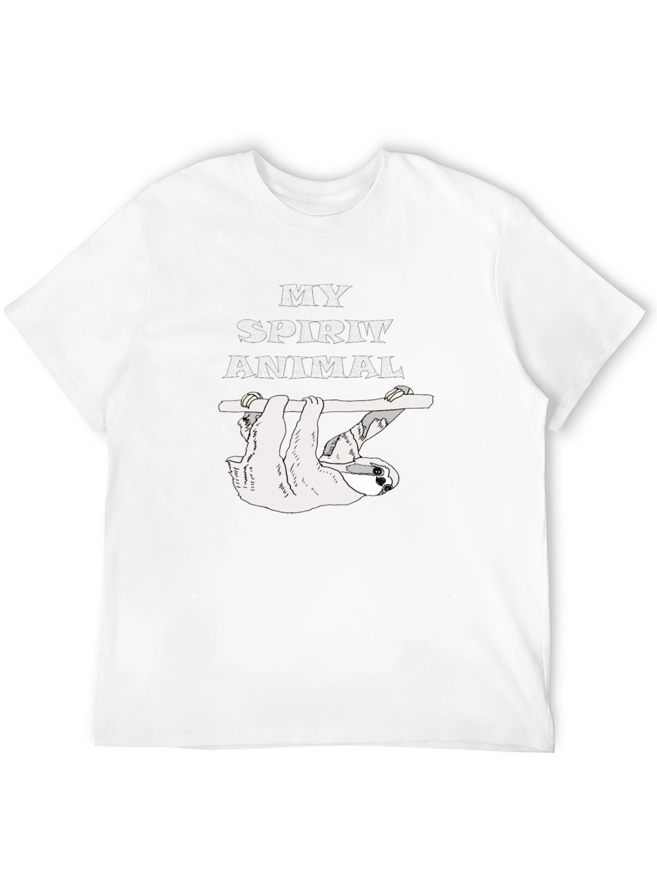 Black My Spirit Animal Sloth Graphic T-Shirt view 12