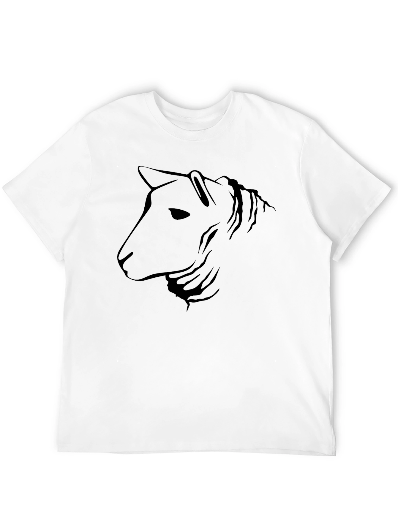 Black Stylized Horse Graphic Tee - Black view 12