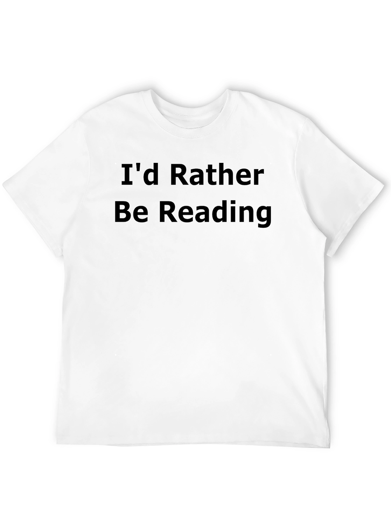 Black I'd Rather Be Reading Black T-Shirt view 12
