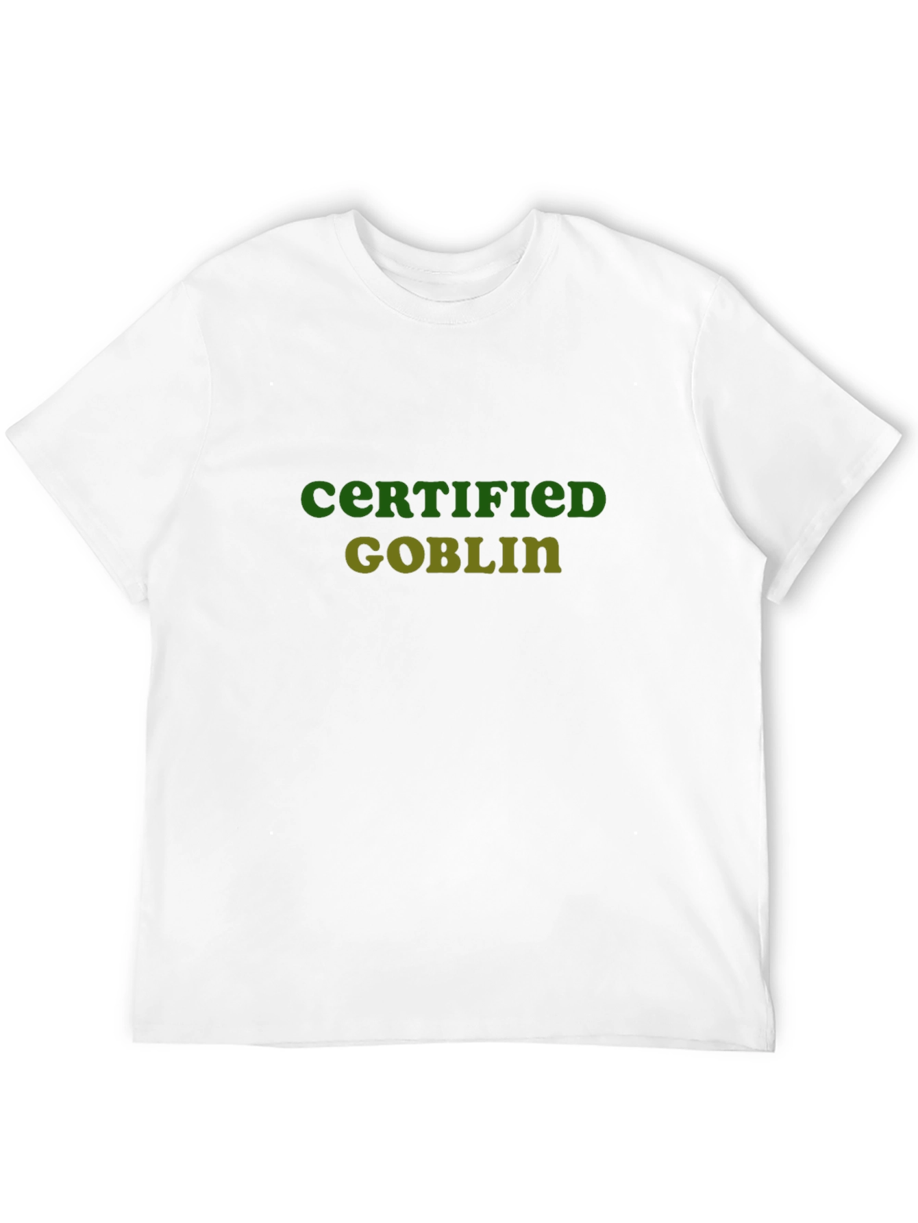 Black Certified Goblin T-Shirt - Funny Graphic Tee view 12
