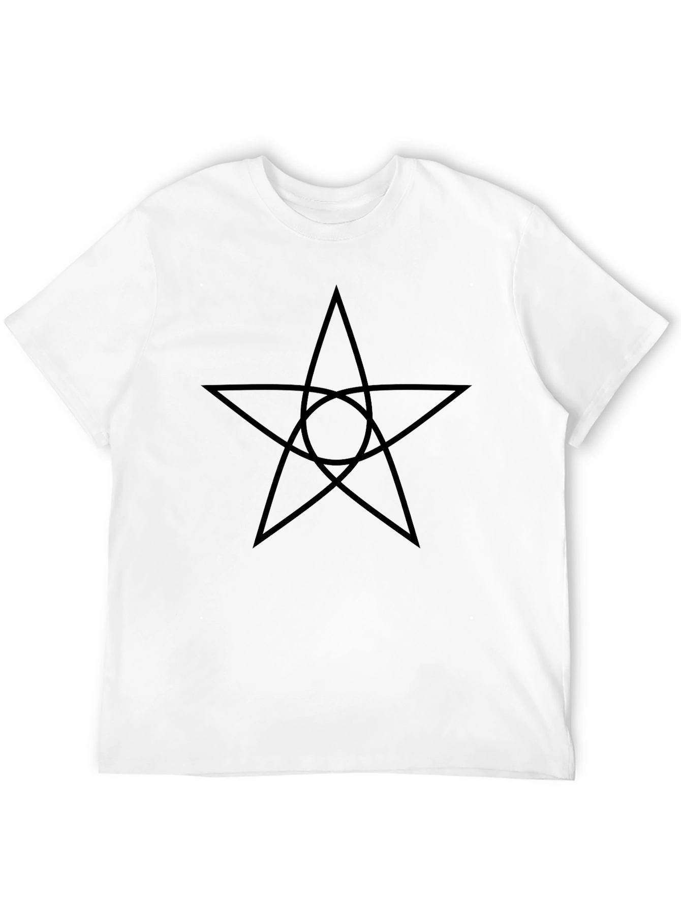 Black Occult Star Graphic Black T-Shirt view 12