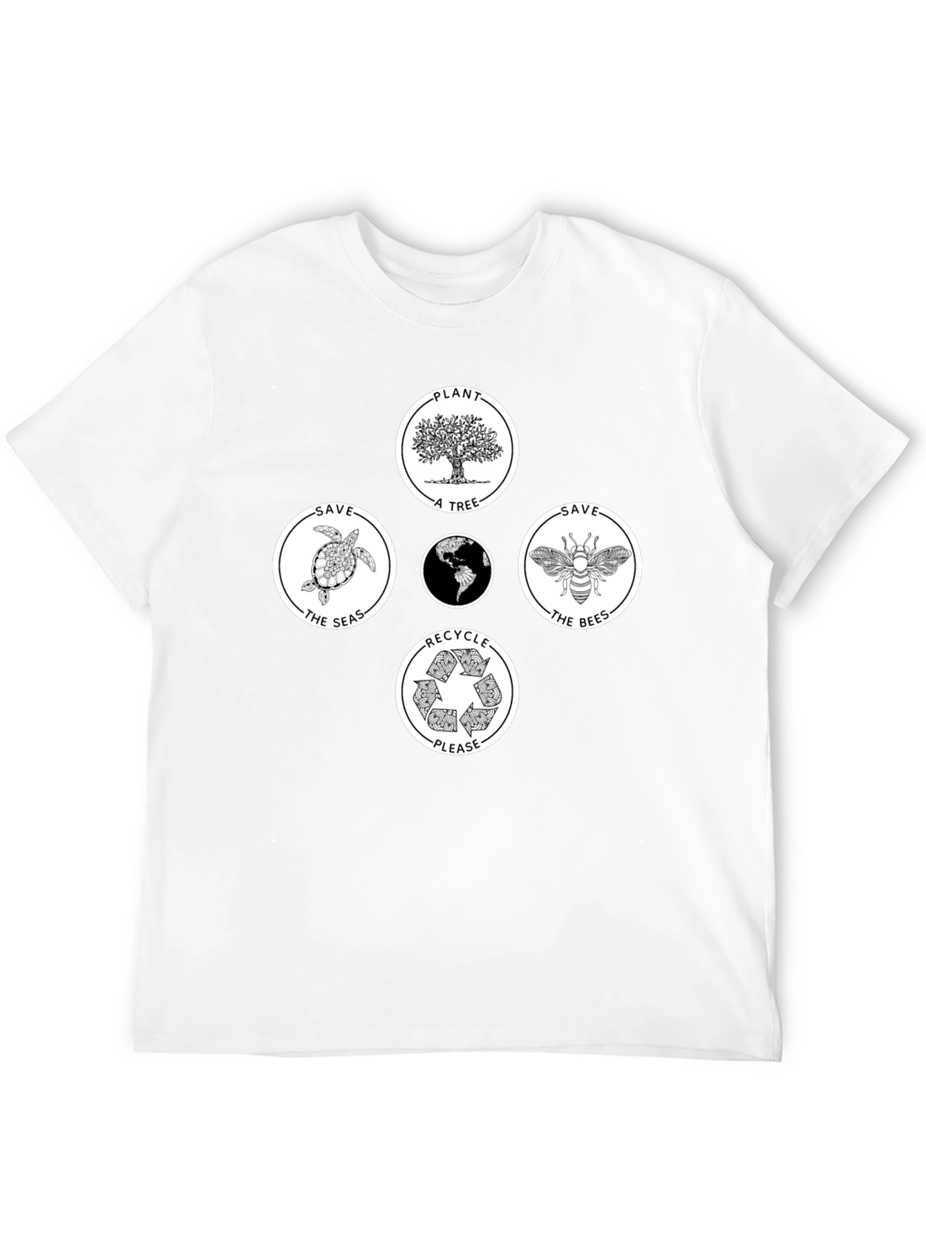 Black Eco-Friendly Graphic Tee - Save Our Planet view 12