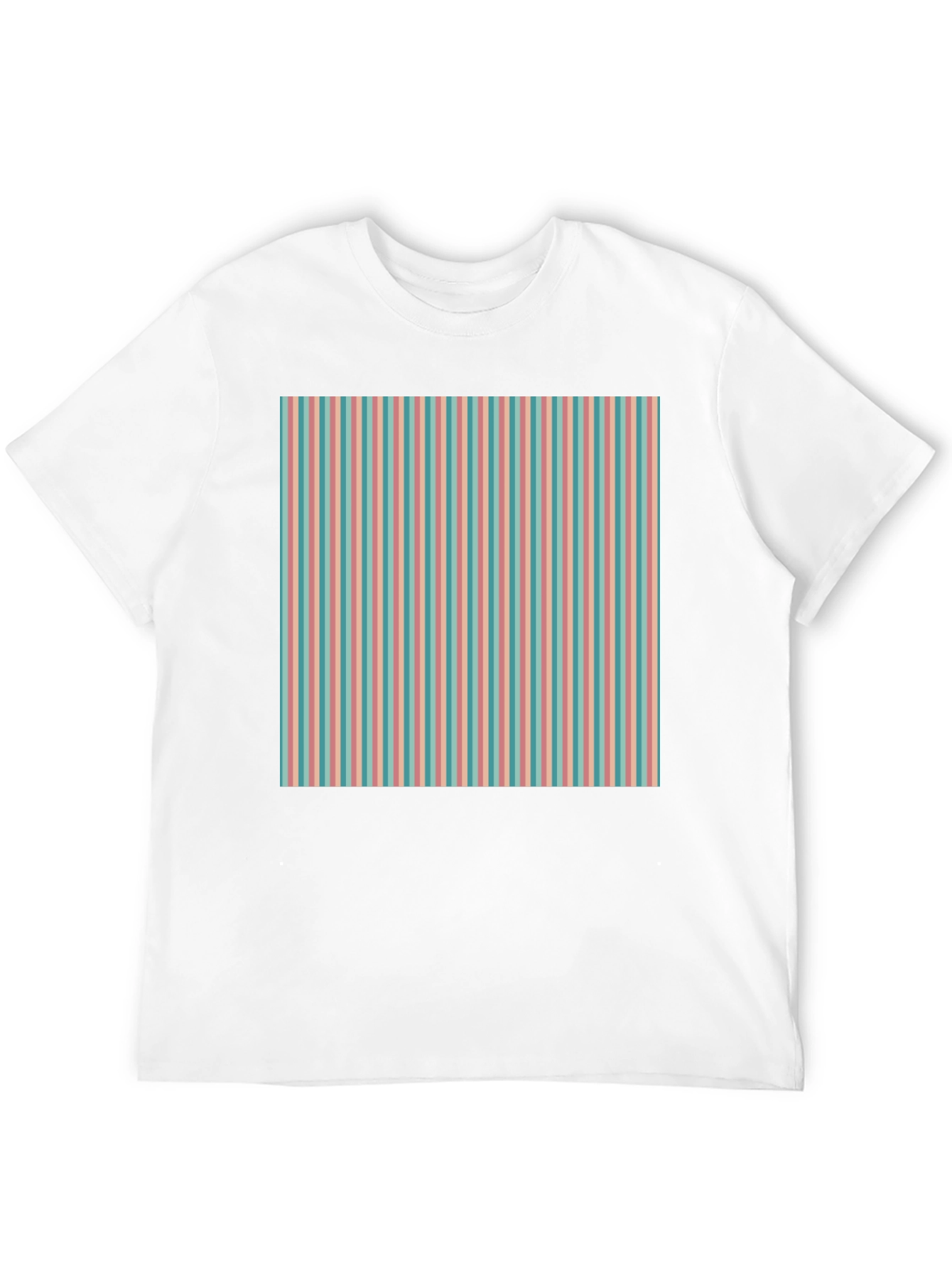 Black Striped Pattern Tee - Retro Style view 12