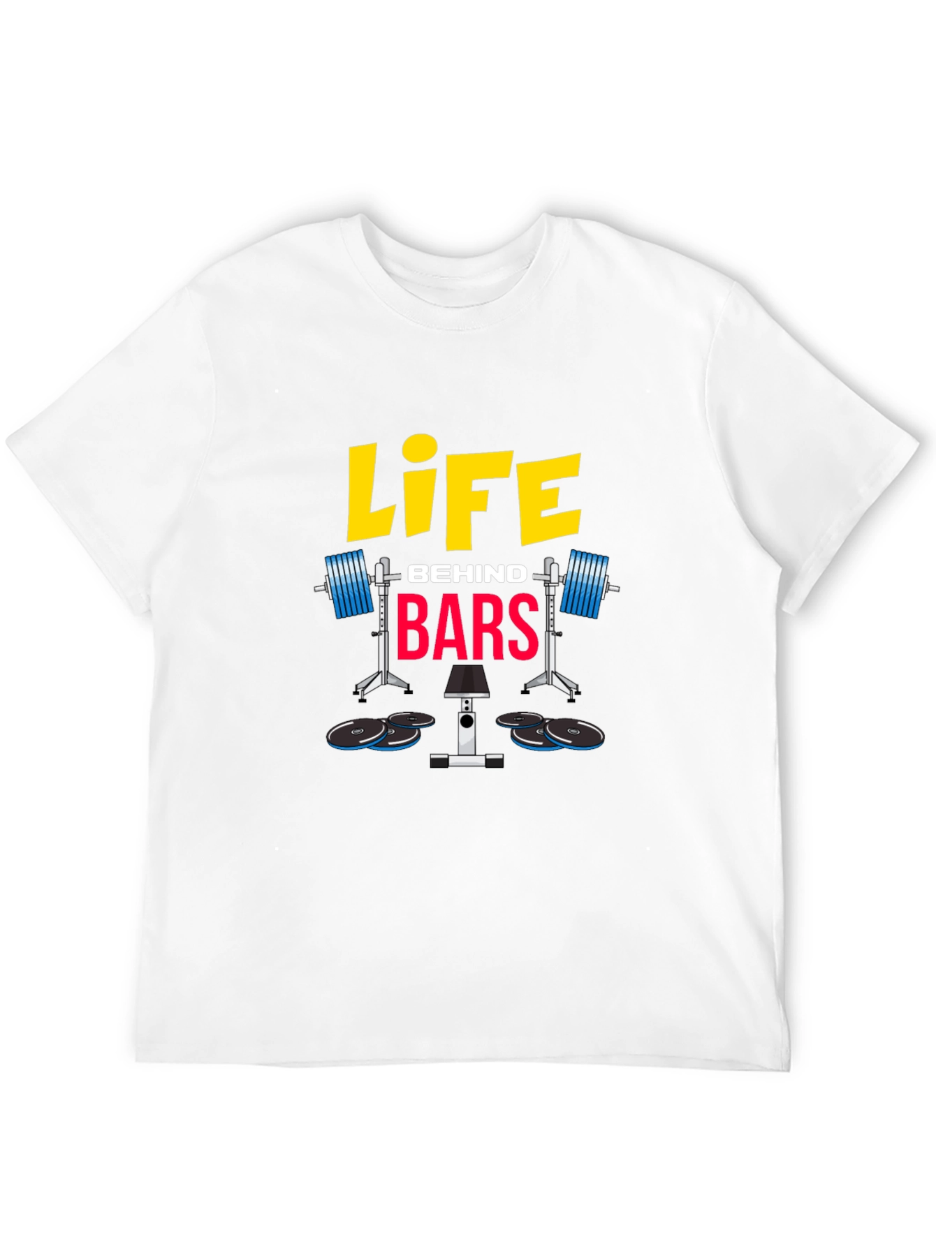 Black Life Behind Bars Graphic T-Shirt - Weightlifting Gym Tee view 12
