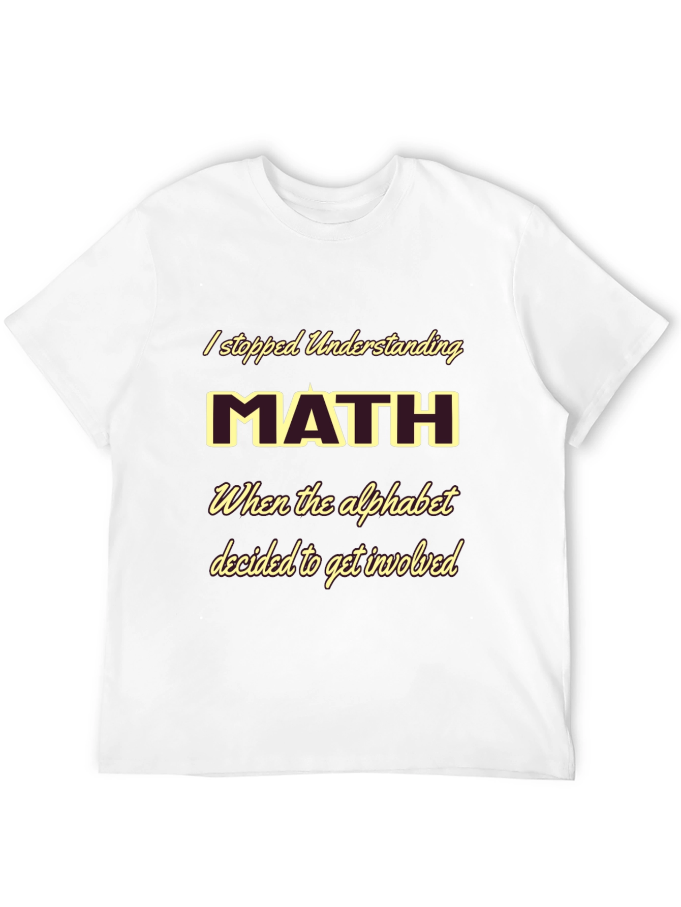 Black Funny Math T-Shirt - Alphabet Involvement view 12