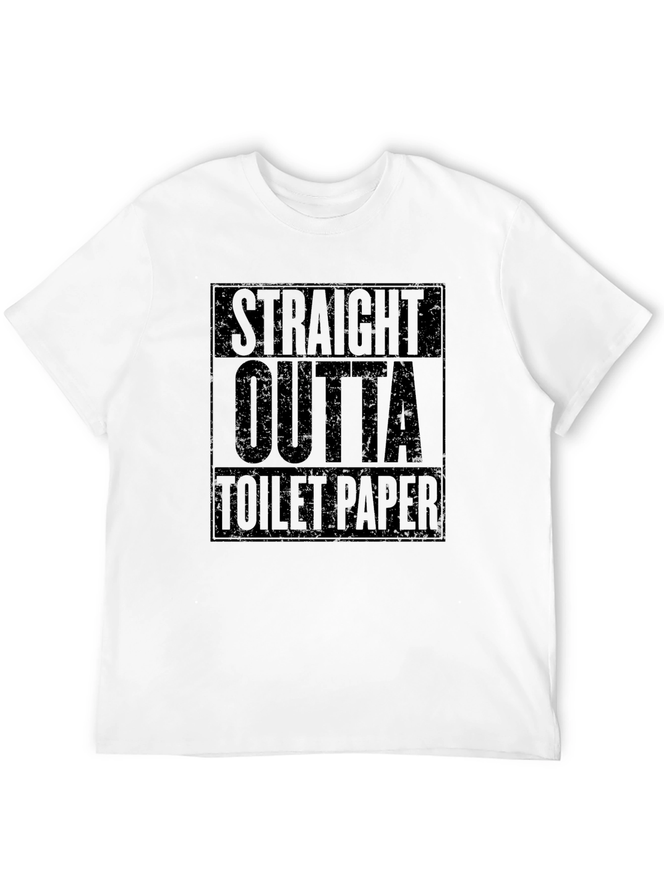 Black Straight Outta Toilet Paper Graphic Tee view 12