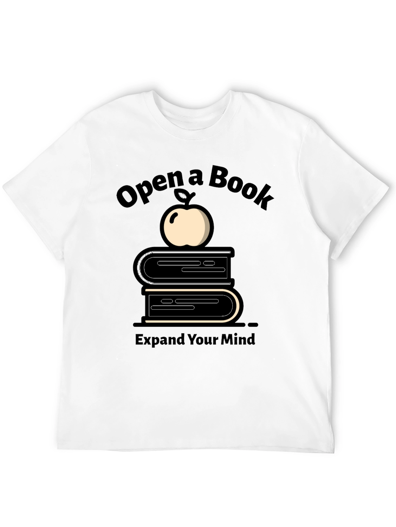Black Open a Book Graphic Tee - Unisex Black T-Shirt view 12
