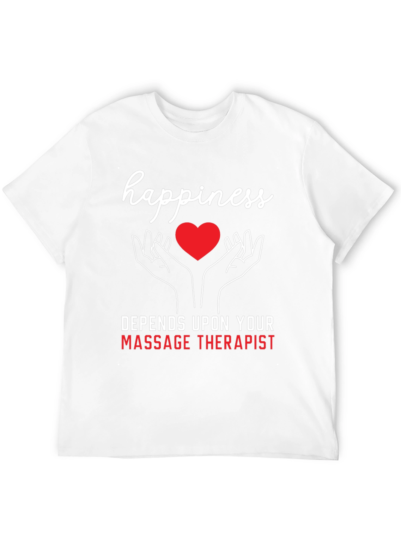 Black Happiness Massage Therapist T-Shirt view 12