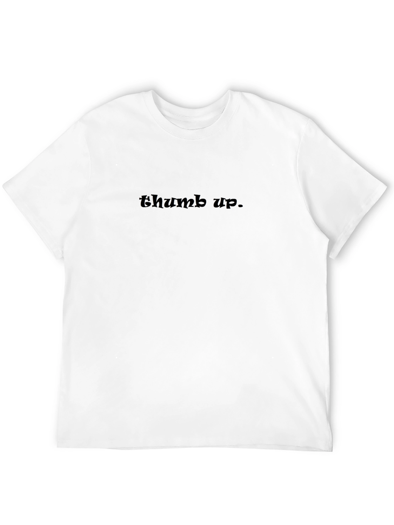 Black Stylish 'Thumb Up' Print Black T-Shirt - Casual Comfort view 12