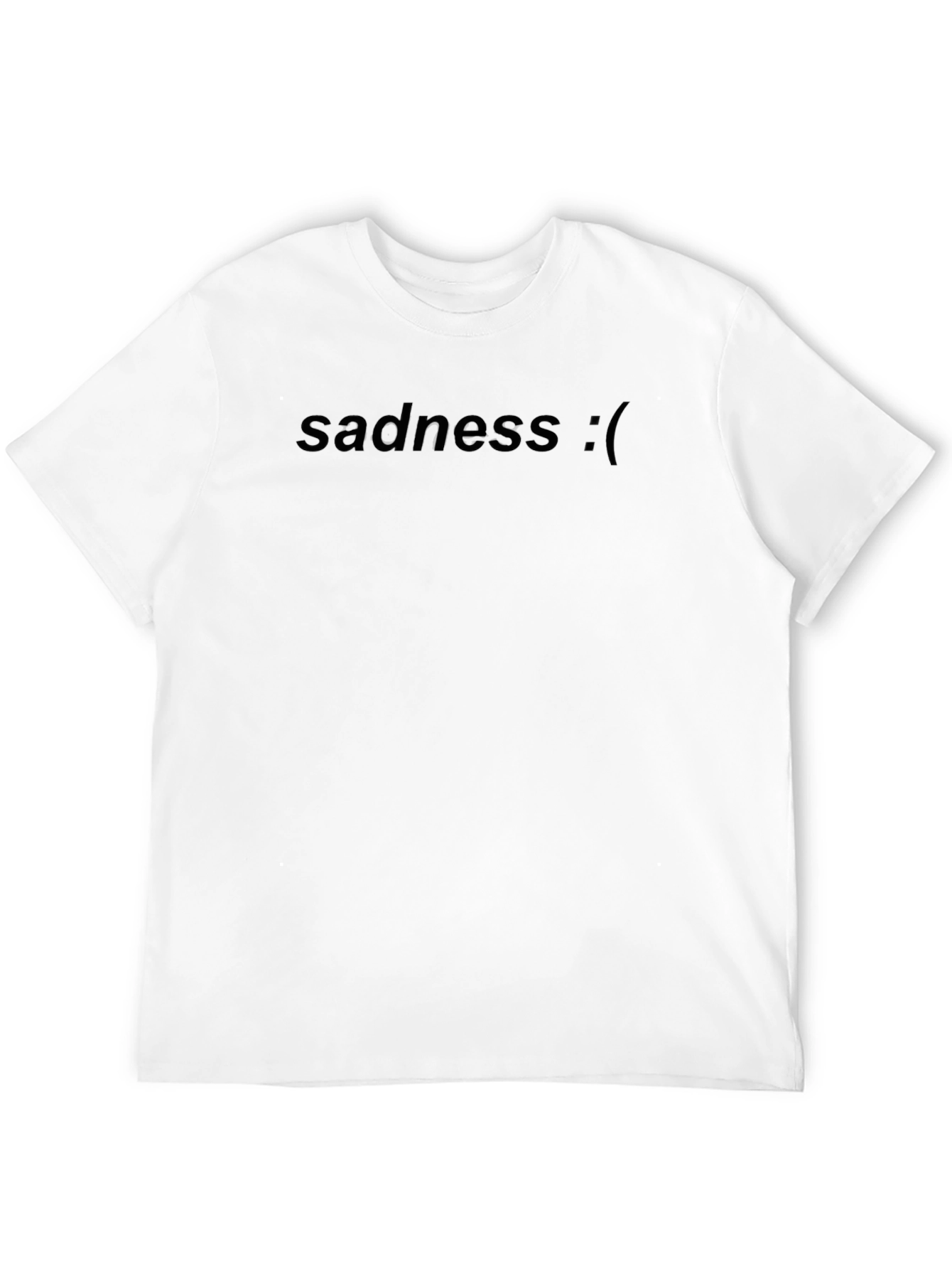 Black Sadness T-Shirt - Black, Unisex Soft Style Tee view 12